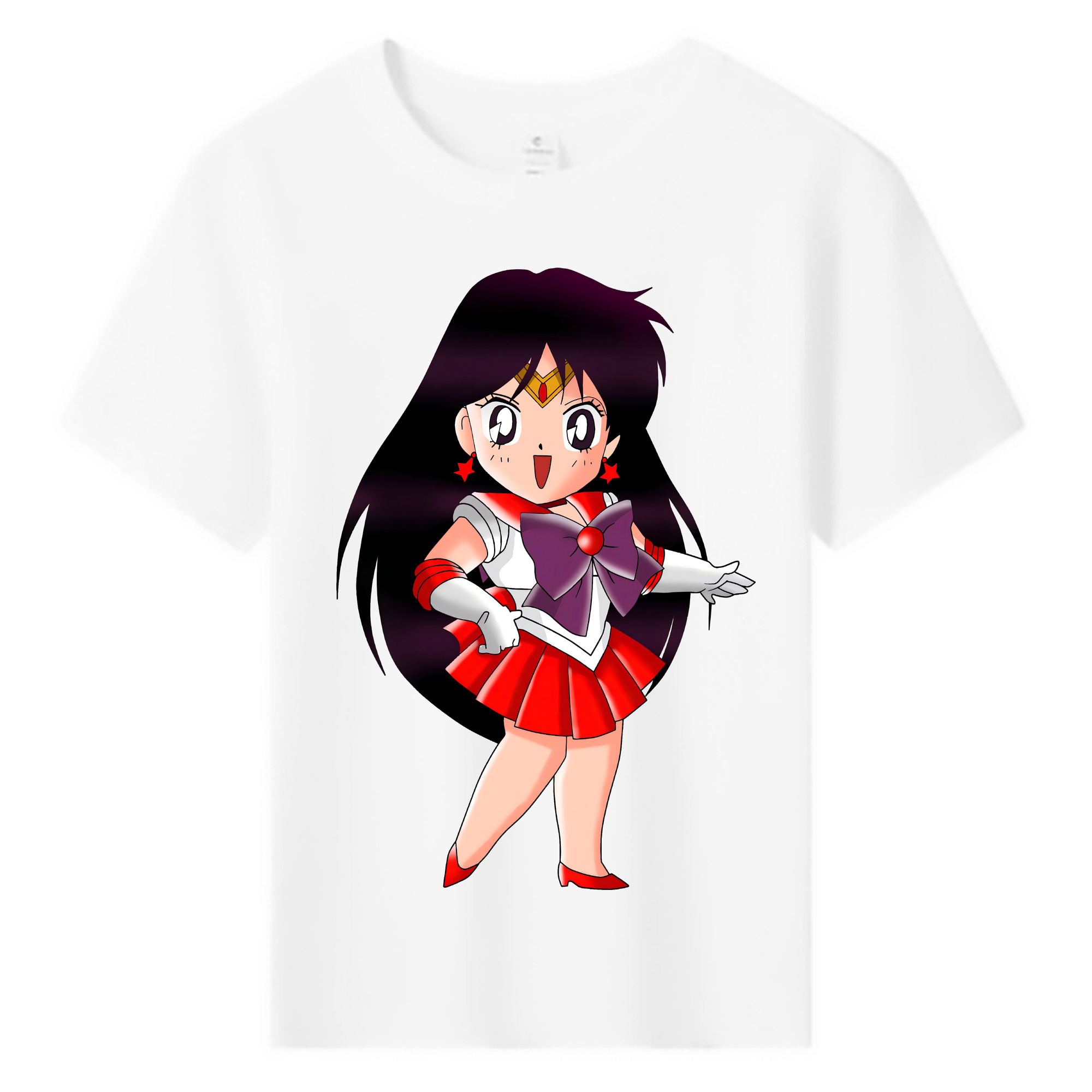 （画像用） 美少女戦士セーラームーン 火野レイ ひの レイ Sailor Moon Hino Rei （セーラーマーズ,Sailor Mars） 綿100％キッズTシャツ（フロントプリント）