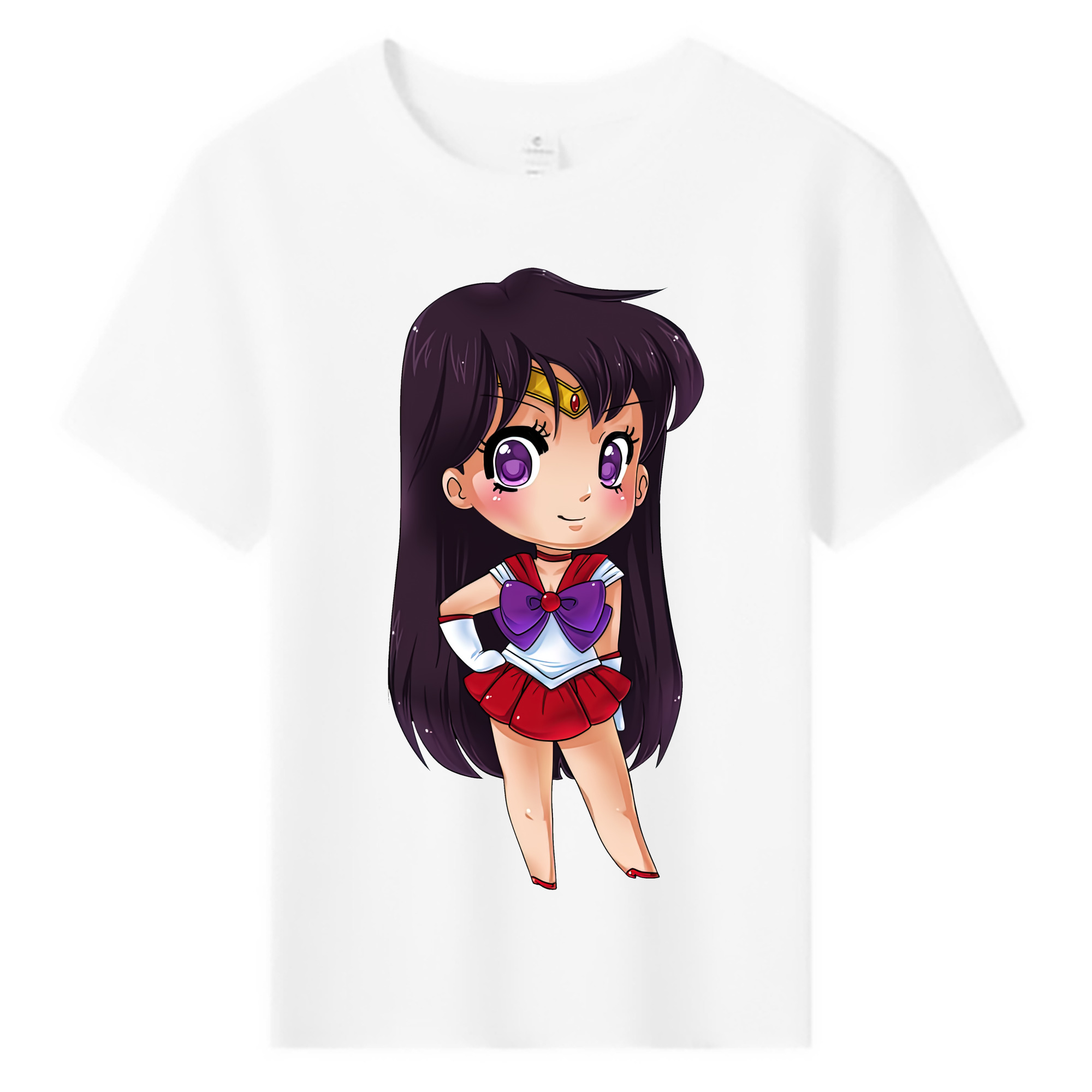 （画像用） 美少女戦士セーラームーン 火野レイ ひの レイ Sailor Moon Hino Rei （セーラーマーズ,Sailor Mars） 綿100％キッズTシャツ（フロントプリント）