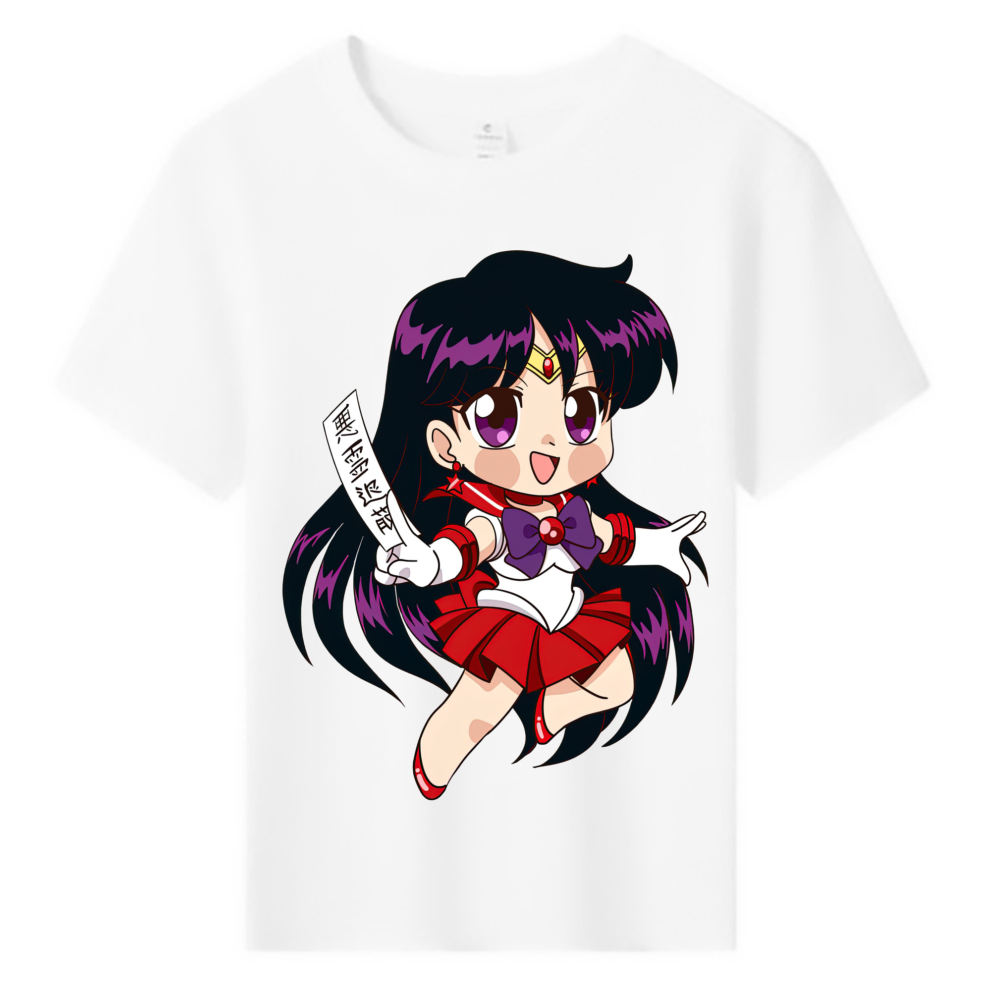 （画像用） 美少女戦士セーラームーン 火野レイ ひの レイ Sailor Moon Hino Rei （セーラーマーズ,Sailor Mars） 綿100％キッズTシャツ（フロントプリント）