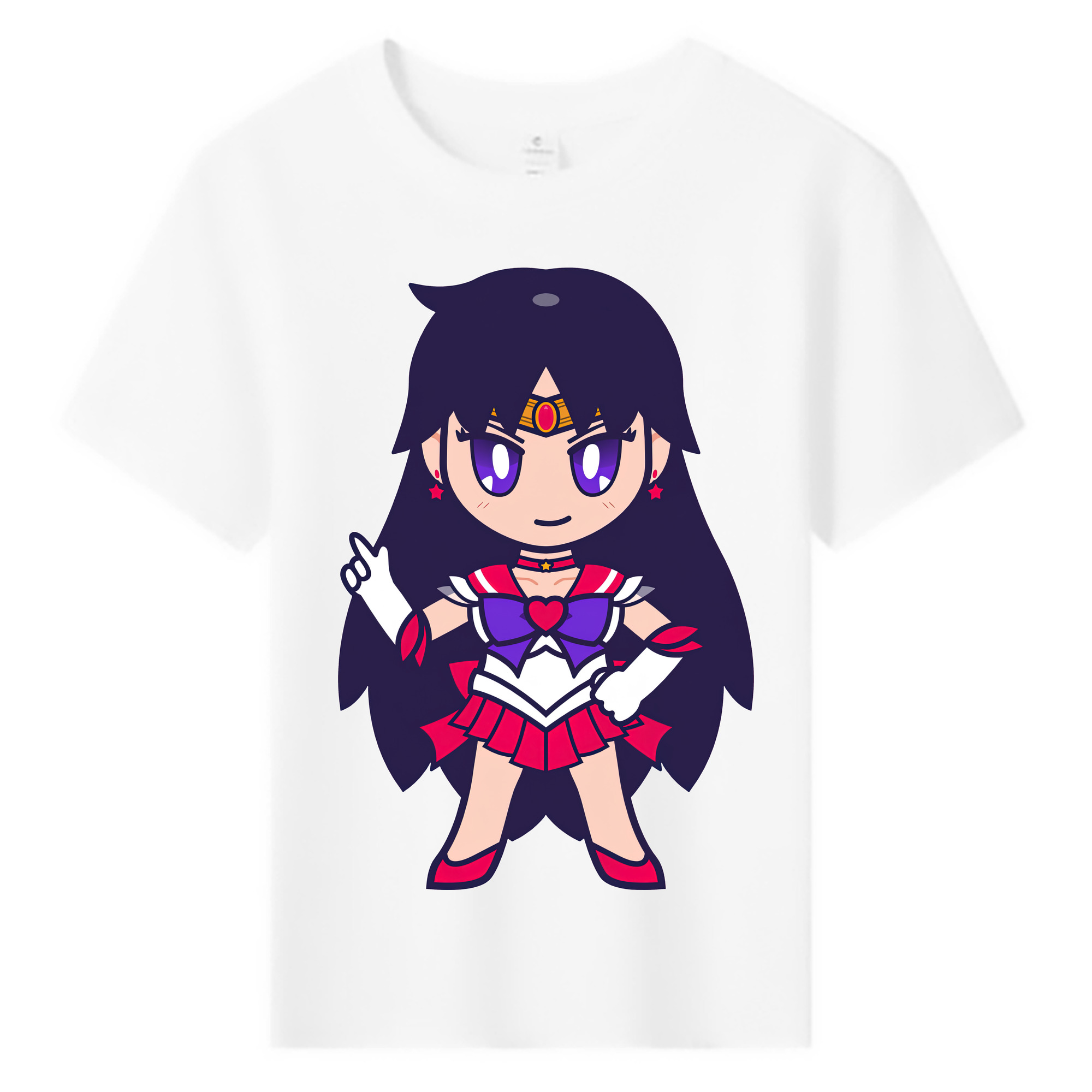 （画像用） 美少女戦士セーラームーン 火野レイ ひの レイ Sailor Moon Hino Rei （セーラーマーズ,Sailor Mars） 綿100％キッズTシャツ（フロントプリント）