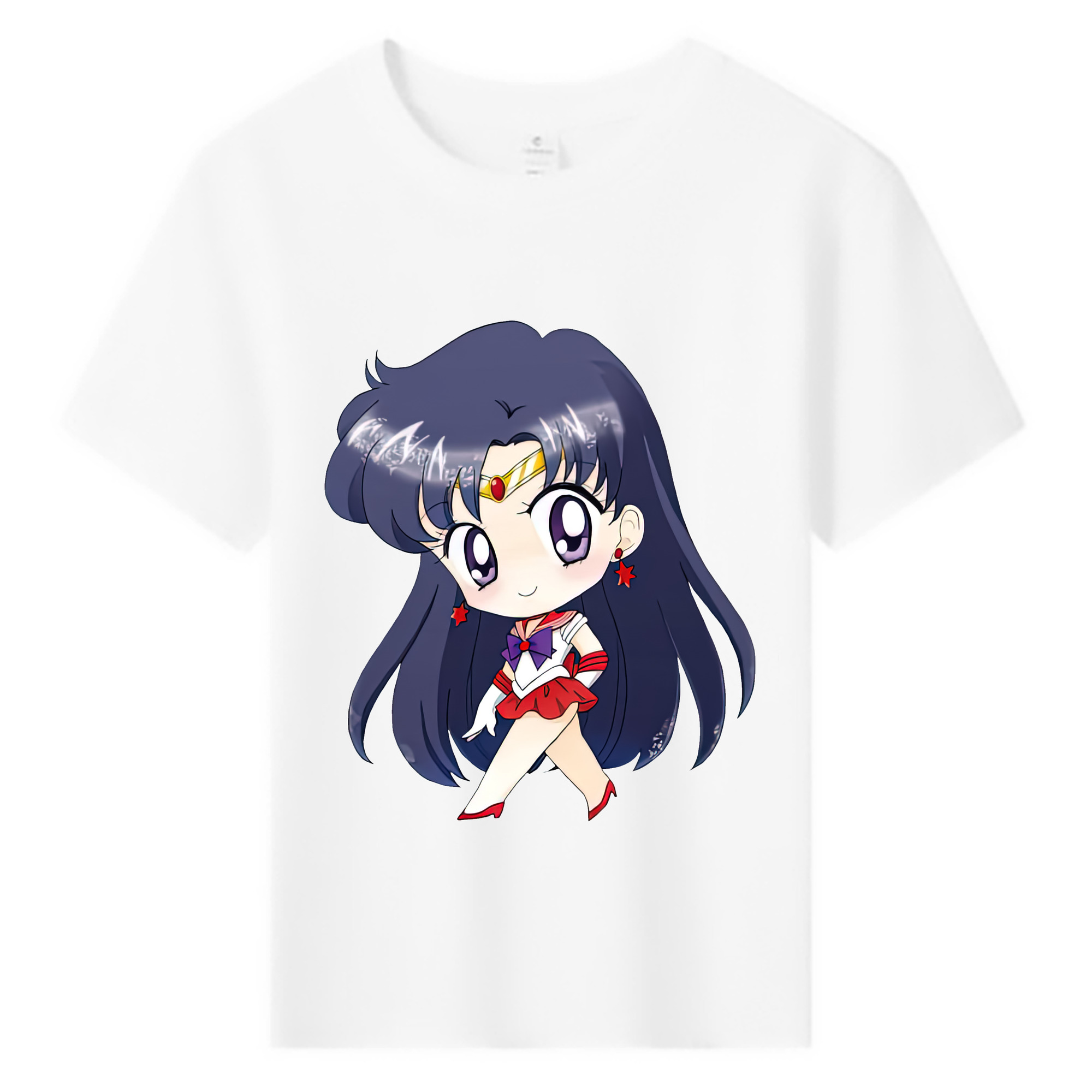 （画像用） 美少女戦士セーラームーン 火野レイ ひの レイ Sailor Moon Hino Rei （セーラーマーズ,Sailor Mars） 綿100％キッズTシャツ（フロントプリント）