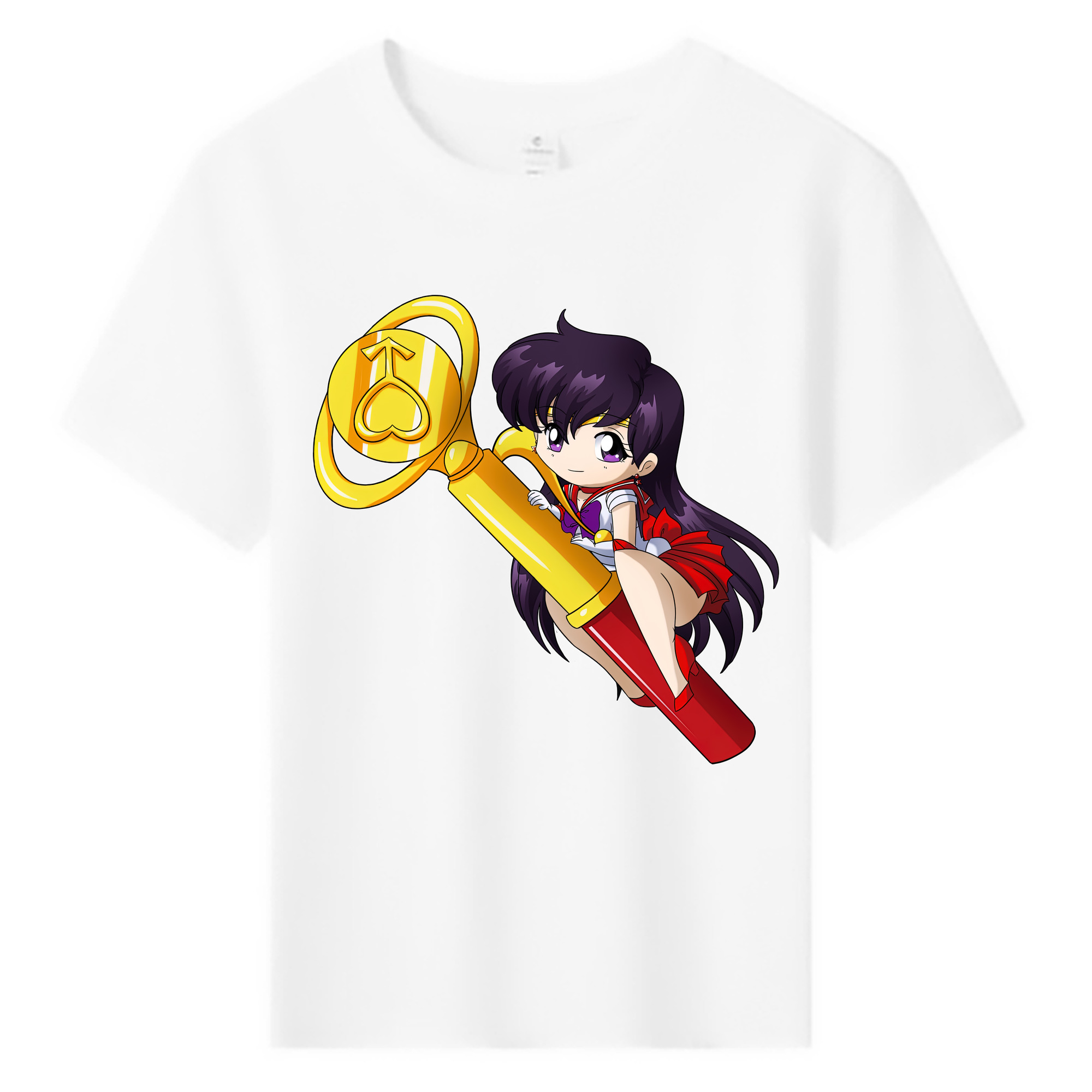 （画像用） 美少女戦士セーラームーン 火野レイ ひの レイ Sailor Moon Hino Rei （セーラーマーズ,Sailor Mars） 綿100％キッズTシャツ（フロントプリント）