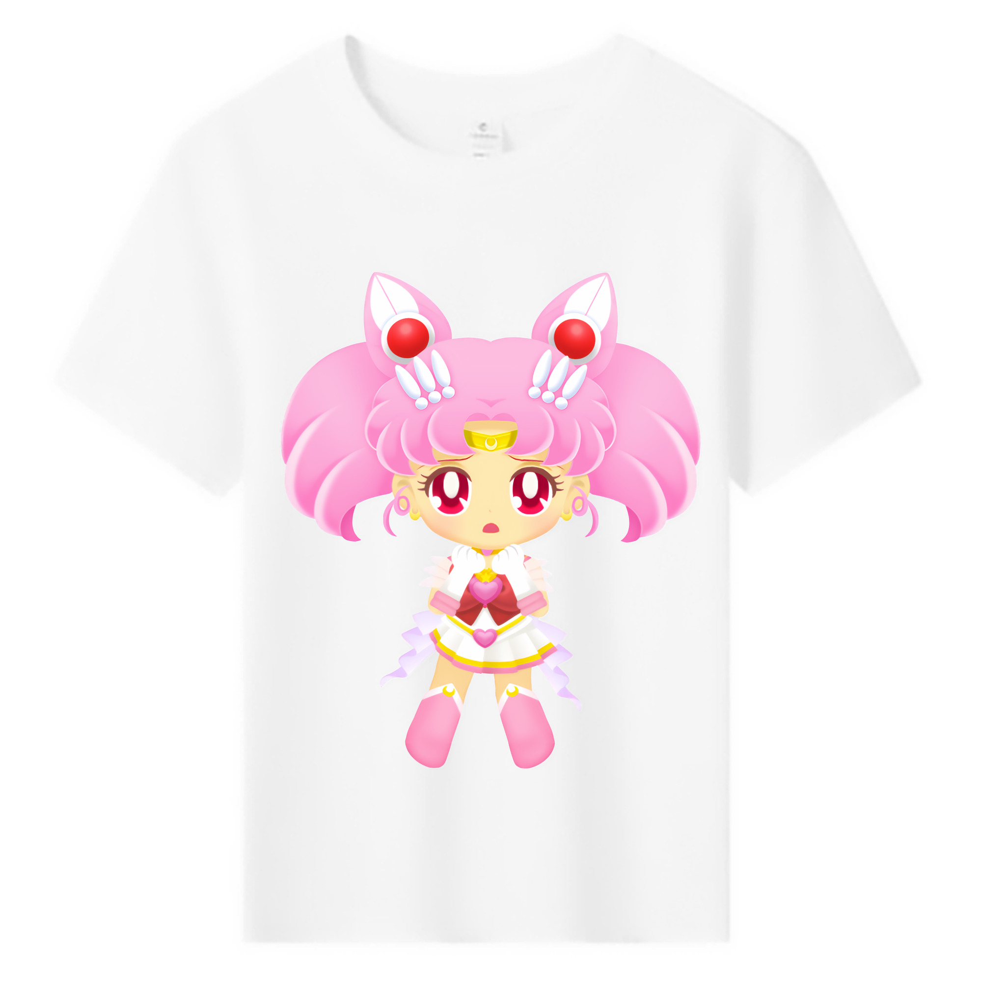 （画像用） 美少女戦士セーラームーン ちびうさ Sailor Moon Chibiusa Tsukino Usagi Small Lady Serenity 綿100％キッズTシャツ（フロントプリント）