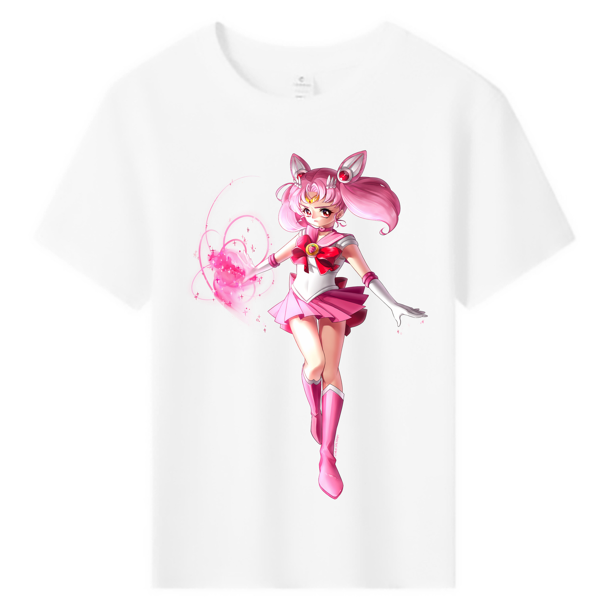 （画像用） 美少女戦士セーラームーン ちびうさ Sailor Moon Chibiusa Tsukino Usagi Small Lady Serenity 綿100％キッズTシャツ（フロントプリント）