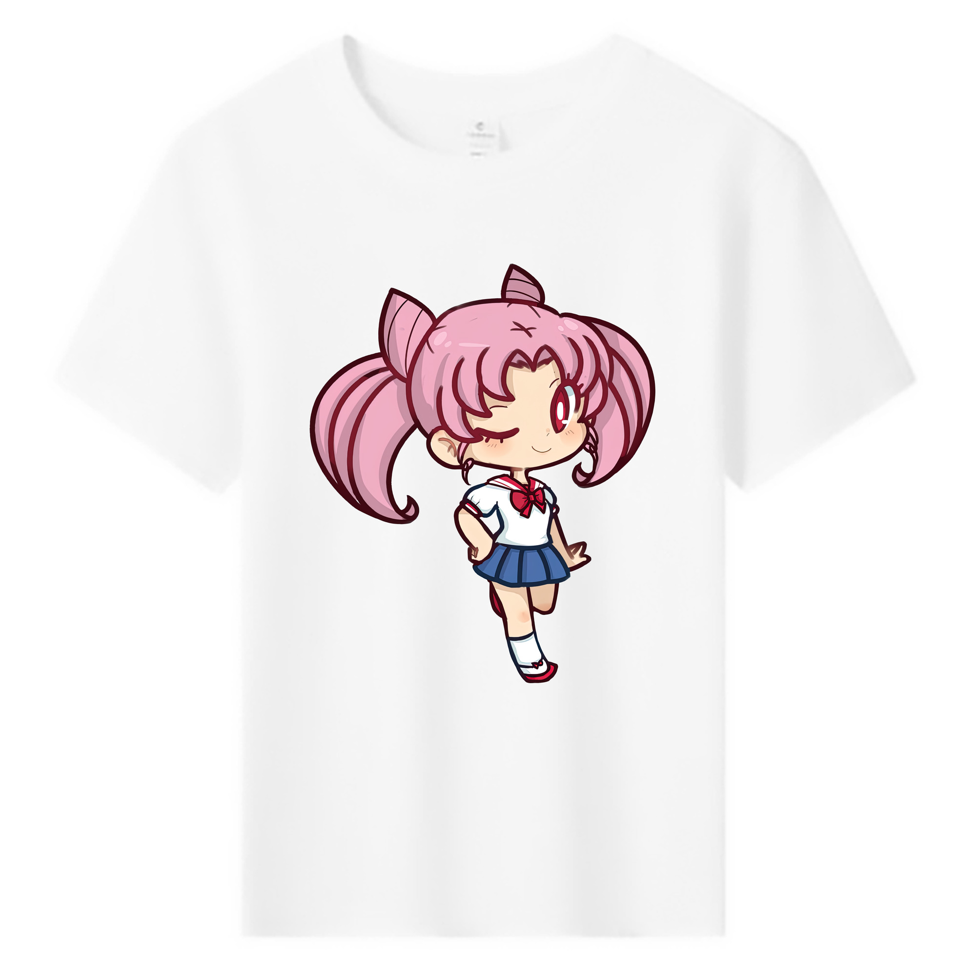 （画像用） 美少女戦士セーラームーン ちびうさ Sailor Moon Chibiusa Tsukino Usagi Small Lady Serenity 綿100％キッズTシャツ（フロントプリント）
