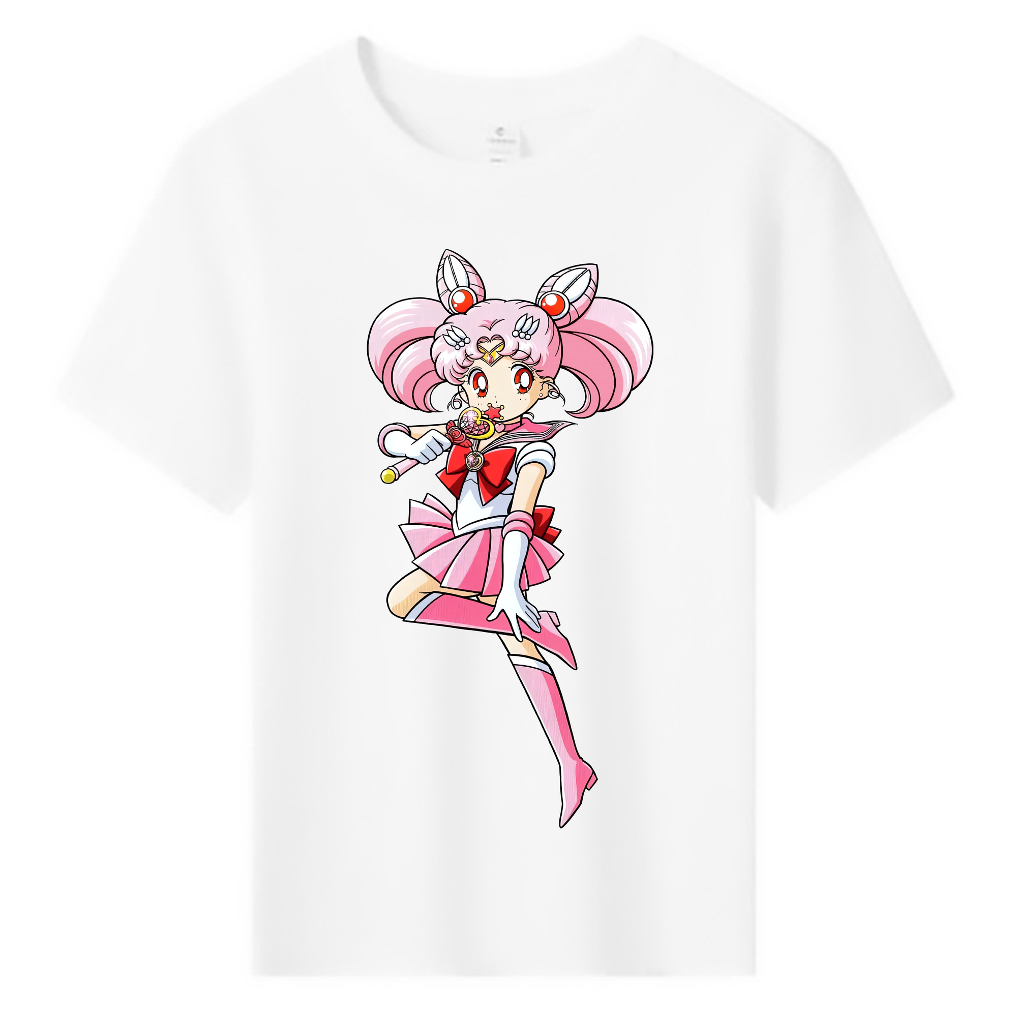 （画像用） 美少女戦士セーラームーン ちびうさ Sailor Moon Chibiusa Tsukino Usagi Small Lady Serenity 綿100％キッズTシャツ（フロントプリント）