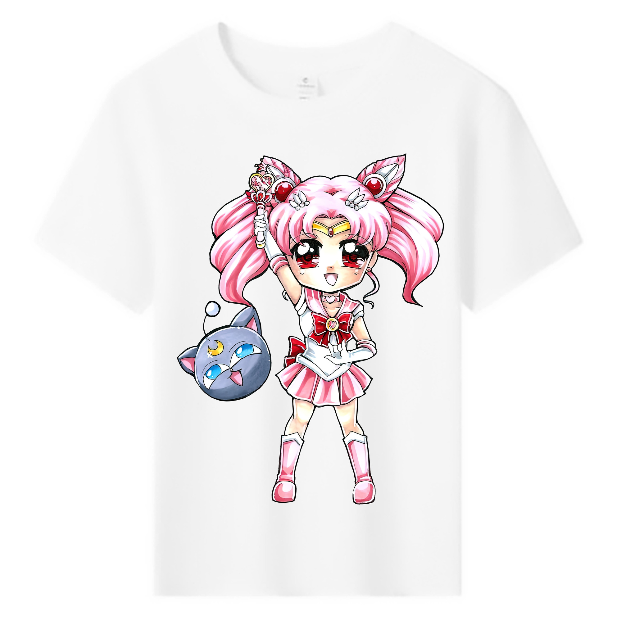 （画像用） 美少女戦士セーラームーン ちびうさ Sailor Moon Chibiusa Tsukino Usagi Small Lady Serenity 綿100％キッズTシャツ（フロントプリント）