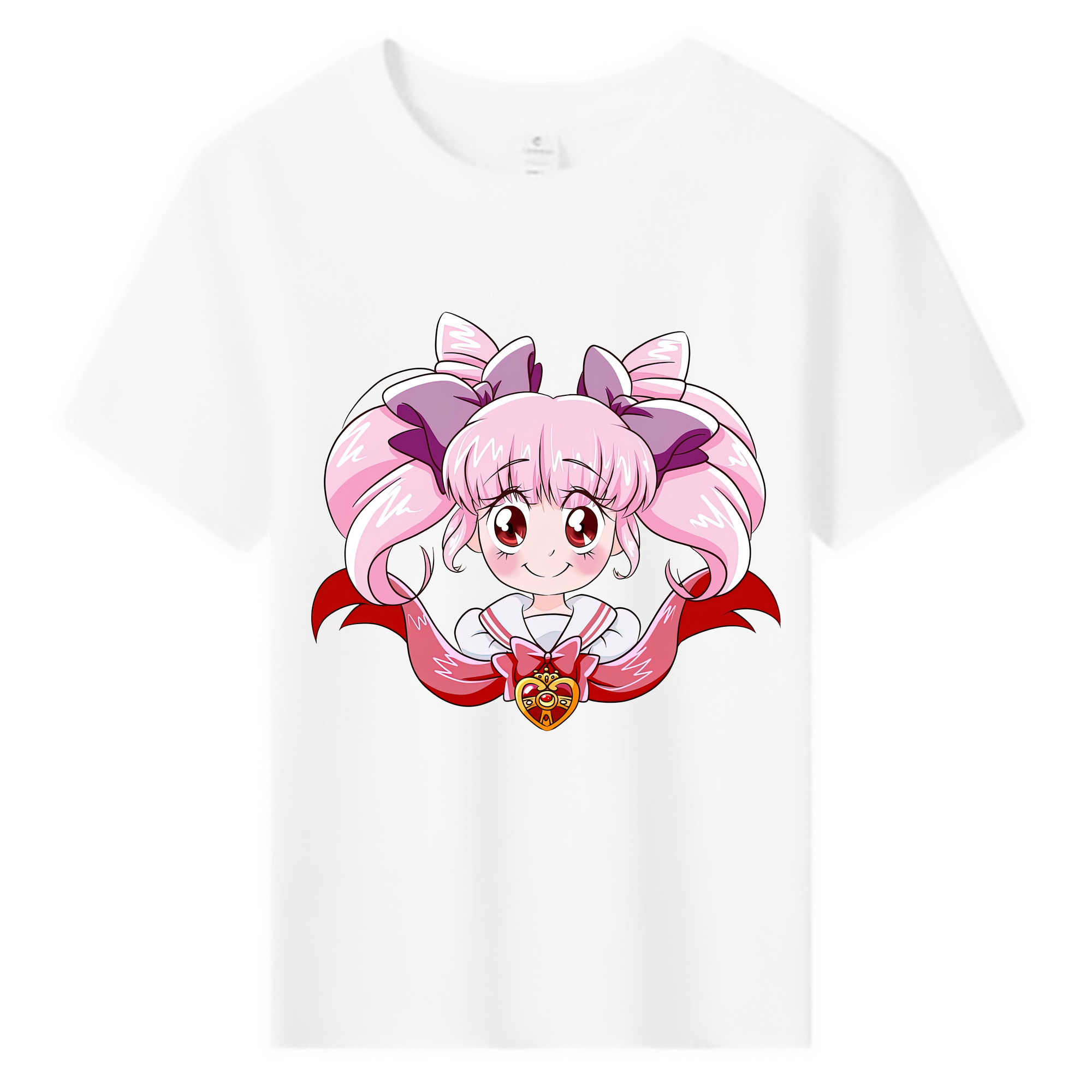 （画像用） 美少女戦士セーラームーン ちびうさ Sailor Moon Chibiusa Tsukino Usagi Small Lady Serenity 綿100％キッズTシャツ（フロントプリント）