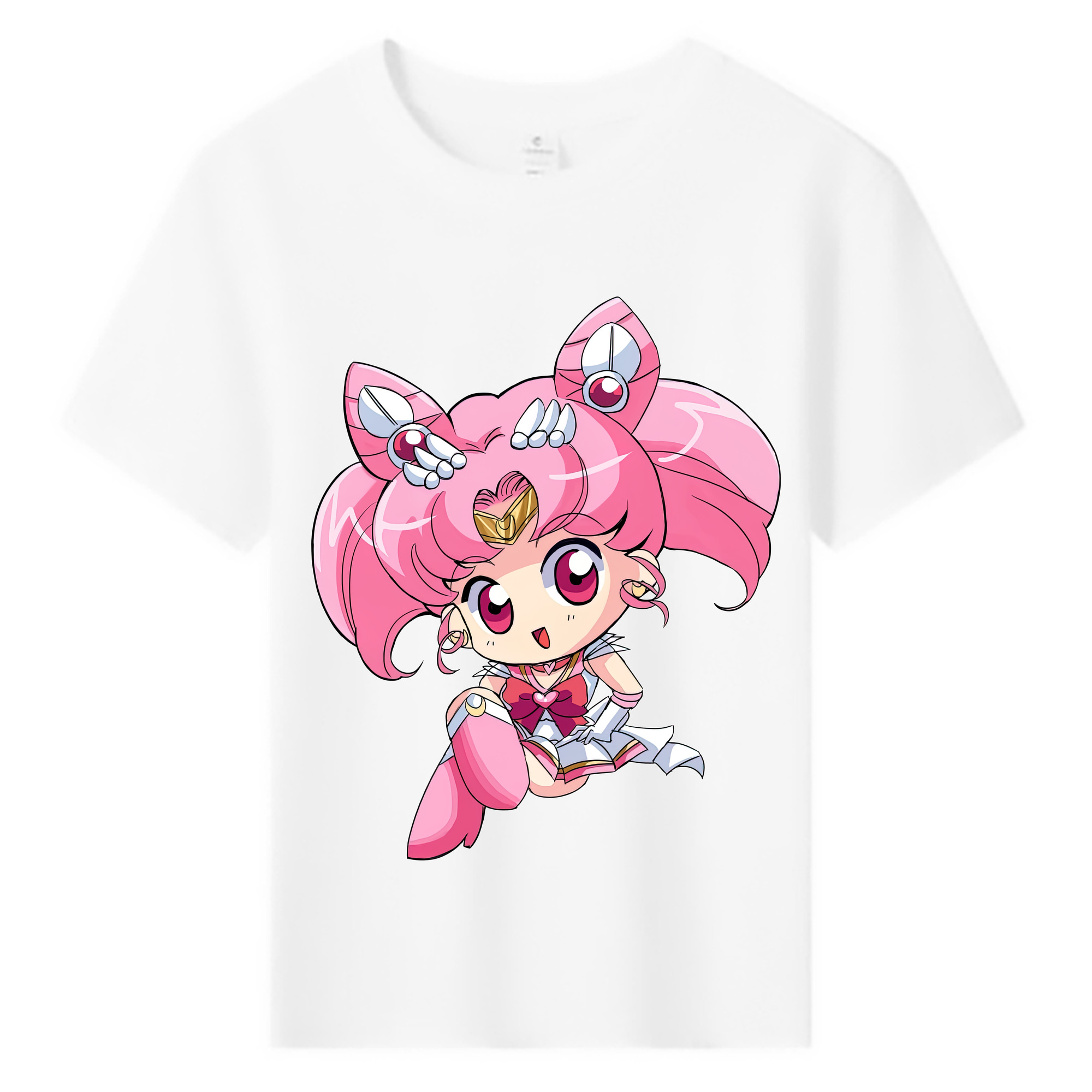 （画像用） 美少女戦士セーラームーン ちびうさ Sailor Moon Chibiusa Tsukino Usagi Small Lady Serenity 綿100％キッズTシャツ（フロントプリント）