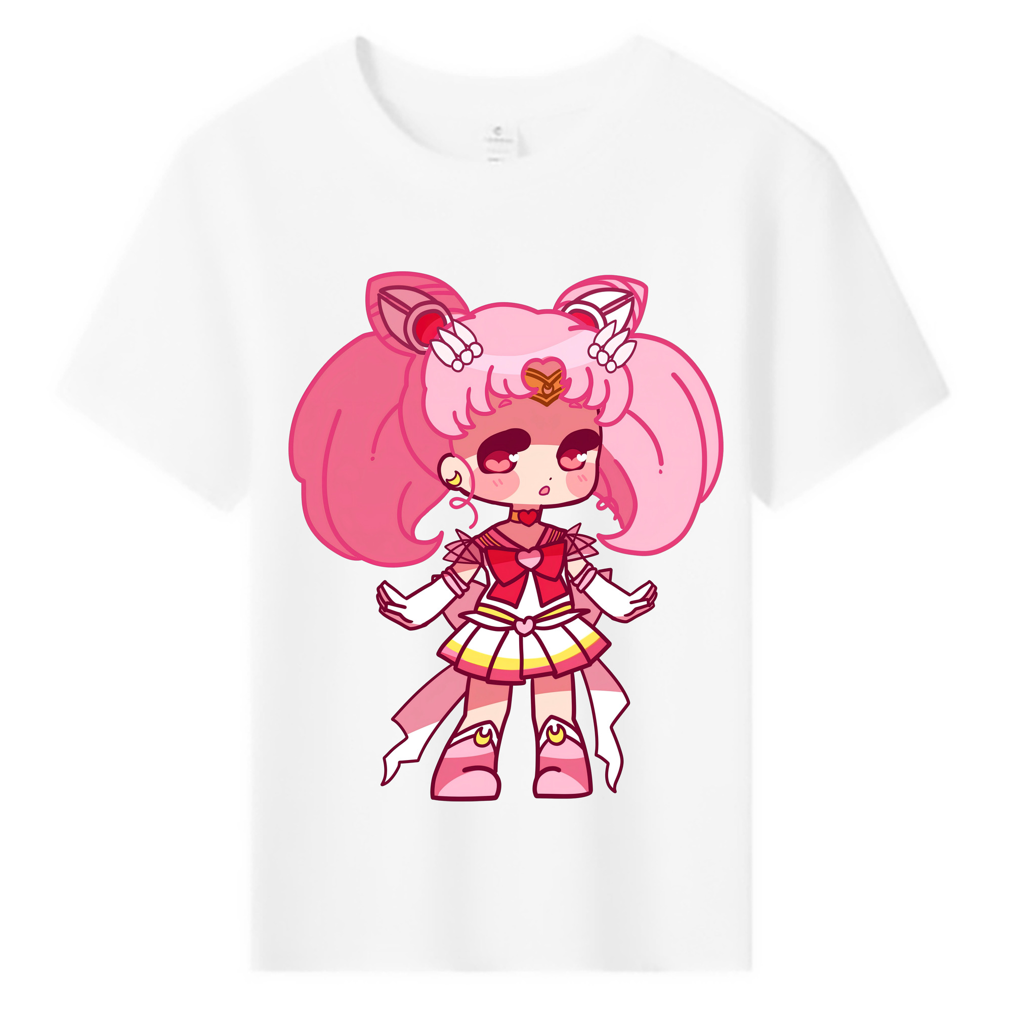 （画像用） 美少女戦士セーラームーン ちびうさ Sailor Moon Chibiusa Tsukino Usagi Small Lady Serenity 綿100％キッズTシャツ（フロントプリント）