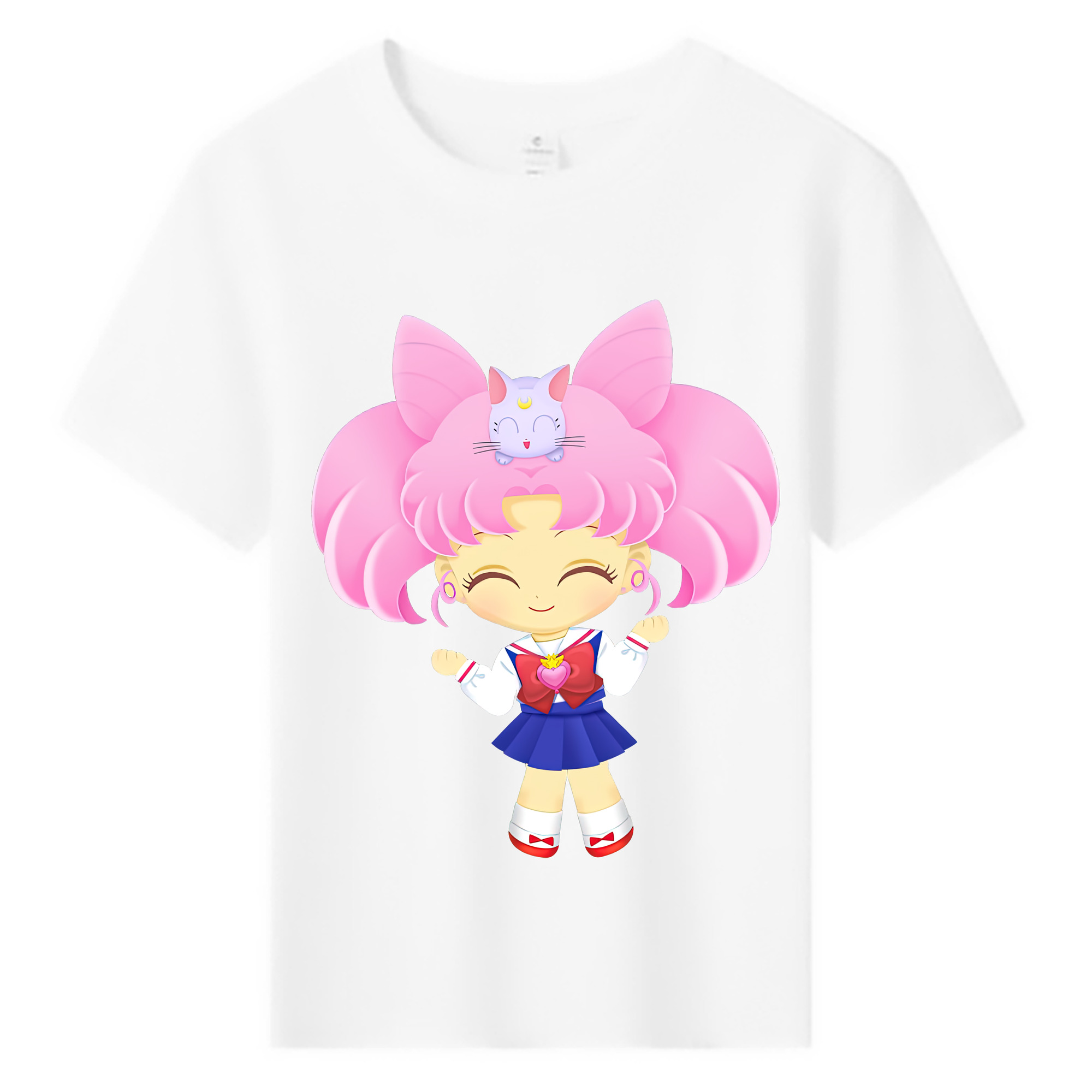 （画像用） 美少女戦士セーラームーン ちびうさ Sailor Moon Chibiusa Tsukino Usagi Small Lady Serenity 綿100％キッズTシャツ（フロントプリント）