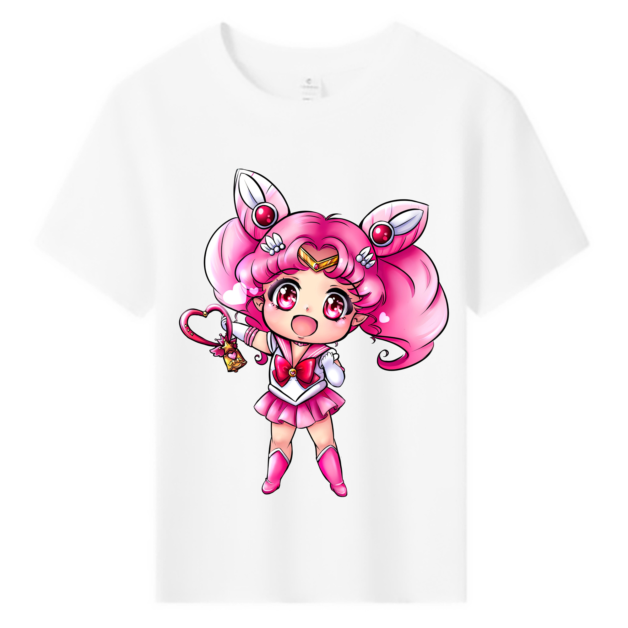 （画像用） 美少女戦士セーラームーン ちびうさ Sailor Moon Chibiusa Tsukino Usagi Small Lady Serenity 綿100％キッズTシャツ（フロントプリント）