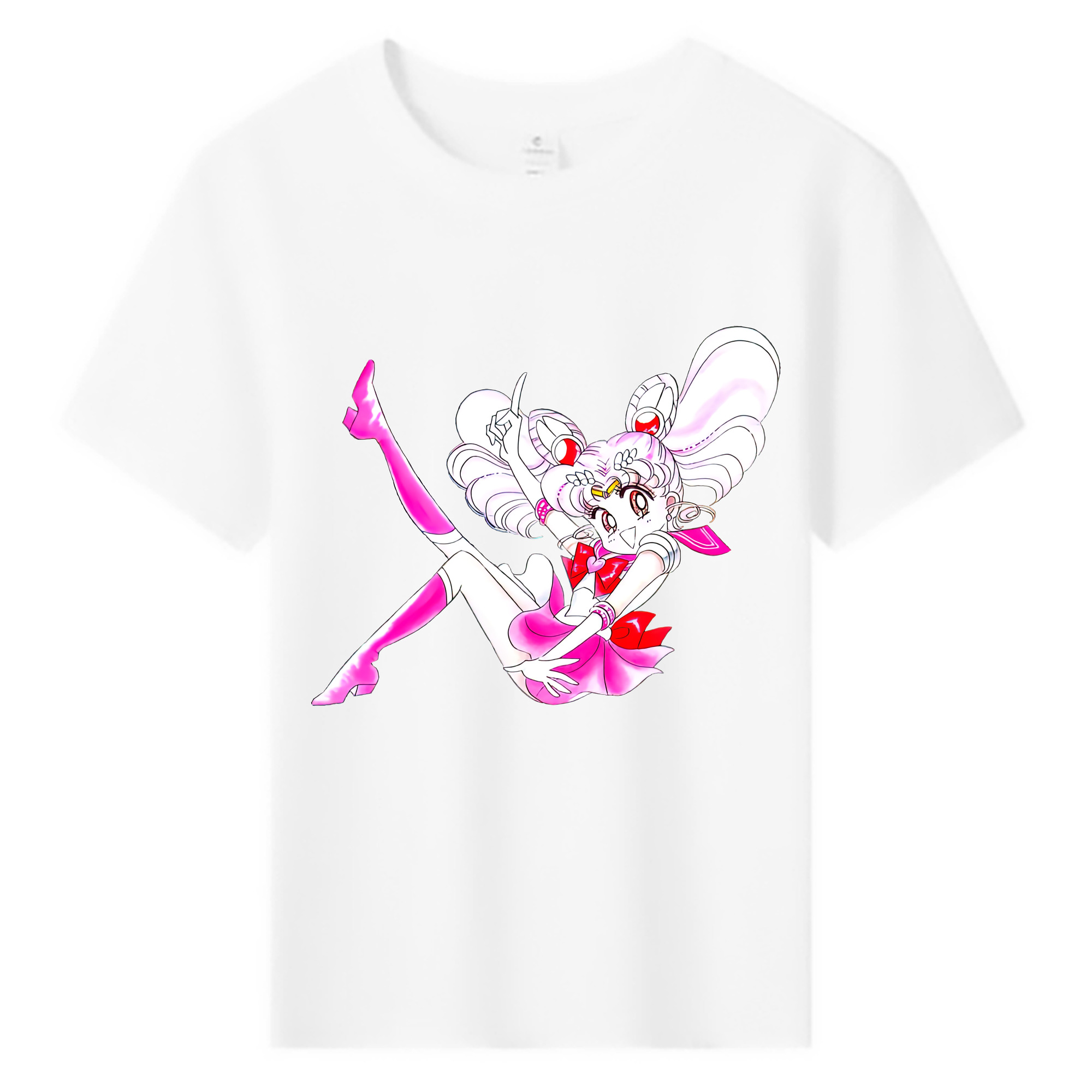 （画像用） 美少女戦士セーラームーン ちびうさ Sailor Moon Chibiusa Tsukino Usagi Small Lady Serenity 綿100％キッズTシャツ（フロントプリント）