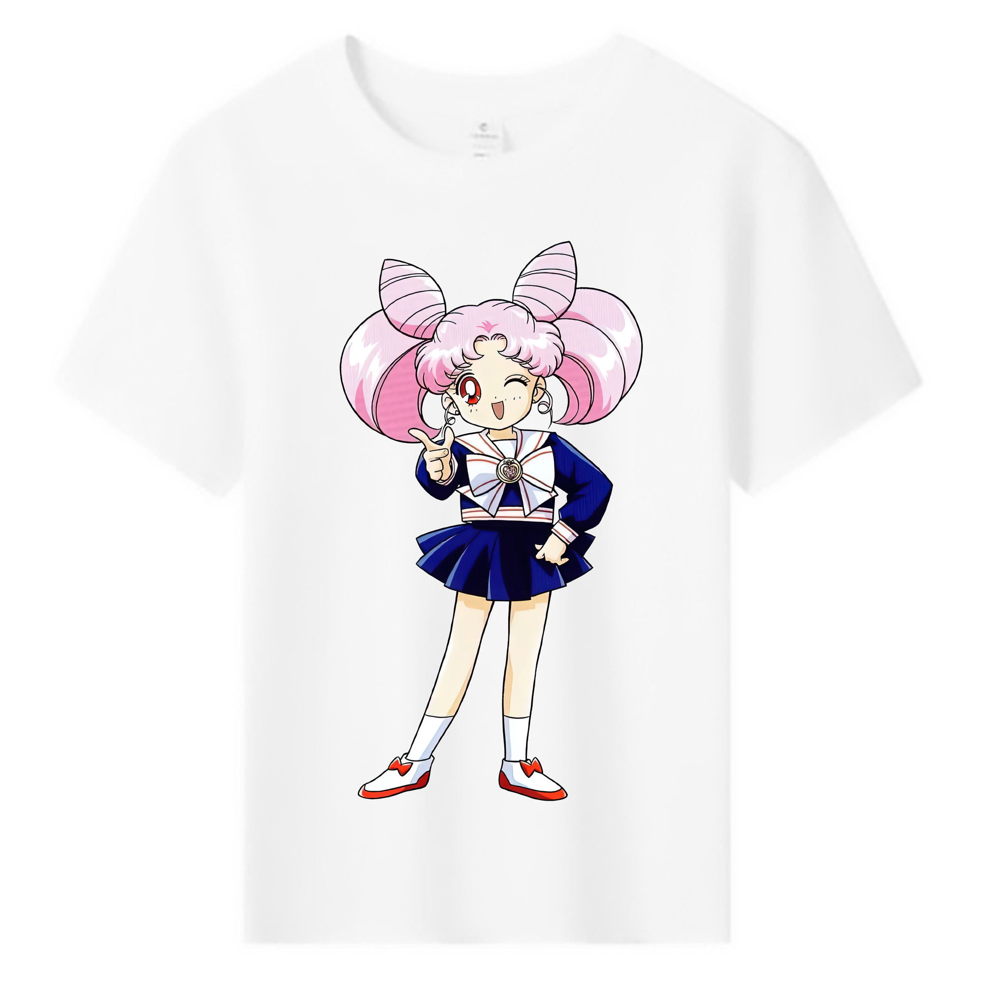 （画像用） 美少女戦士セーラームーン ちびうさ Sailor Moon Chibiusa Tsukino Usagi Small Lady Serenity 綿100％キッズTシャツ（フロントプリント）