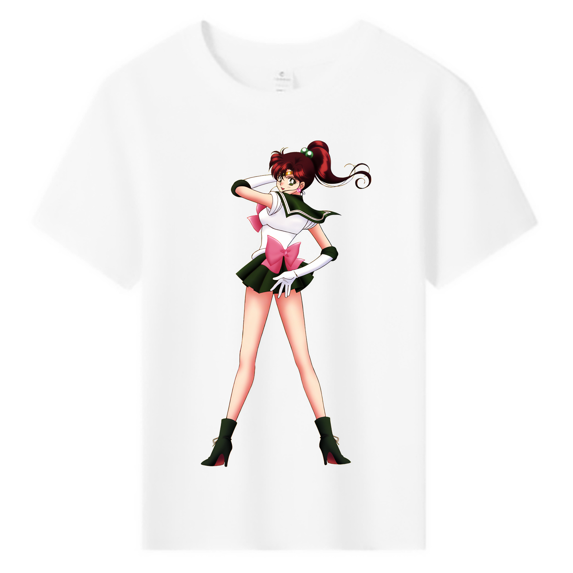（画像用） 美少女戦士セーラームーン 木野 まこと きの まこと Sailor Moon Kino Makoto （セーラージュピター；Sailor Jupiter） 綿100％キッズTシャツ（フロントプリント）
