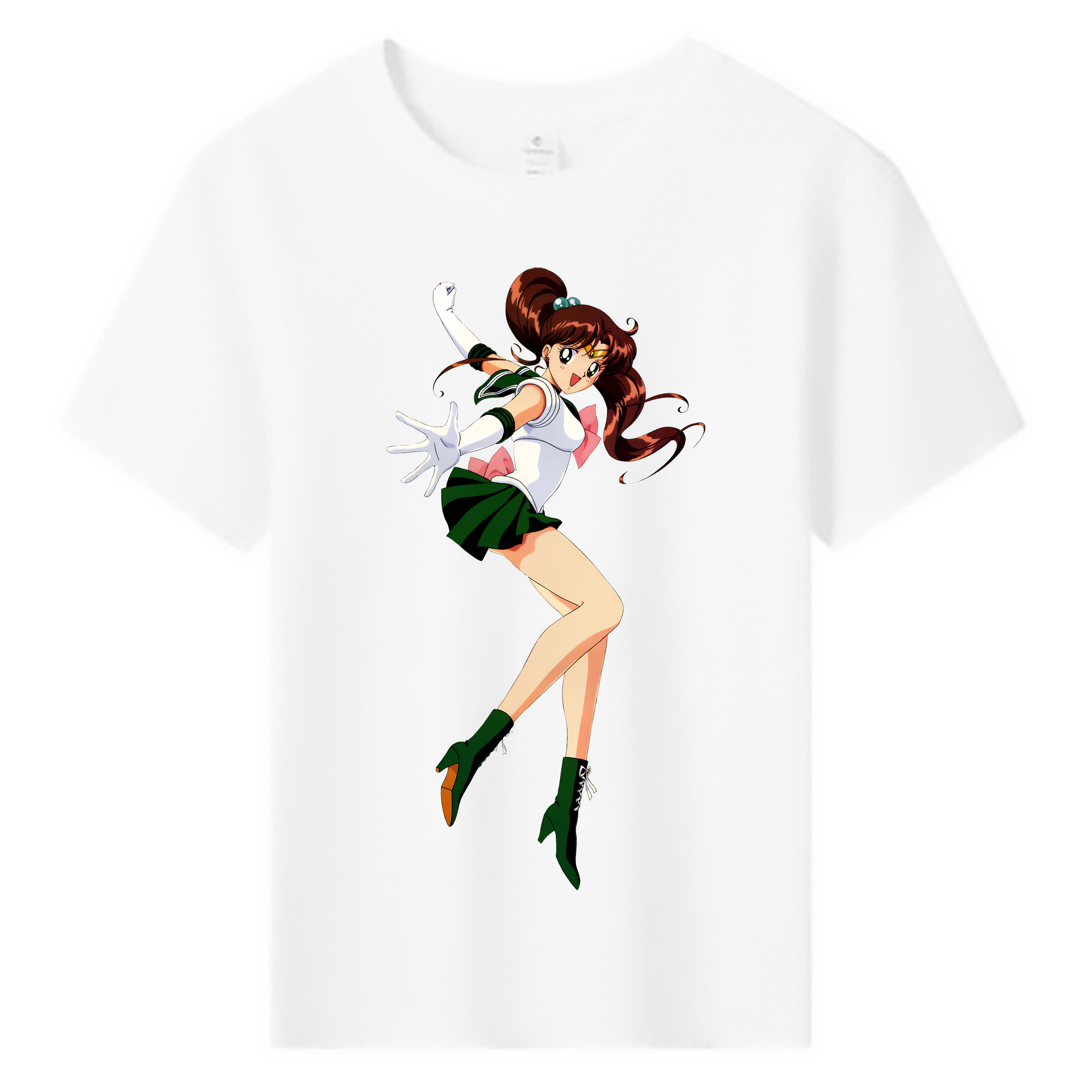 （画像用） 美少女戦士セーラームーン 木野 まこと きの まこと Sailor Moon Kino Makoto （セーラージュピター；Sailor Jupiter） 綿100％キッズTシャツ（フロントプリント）