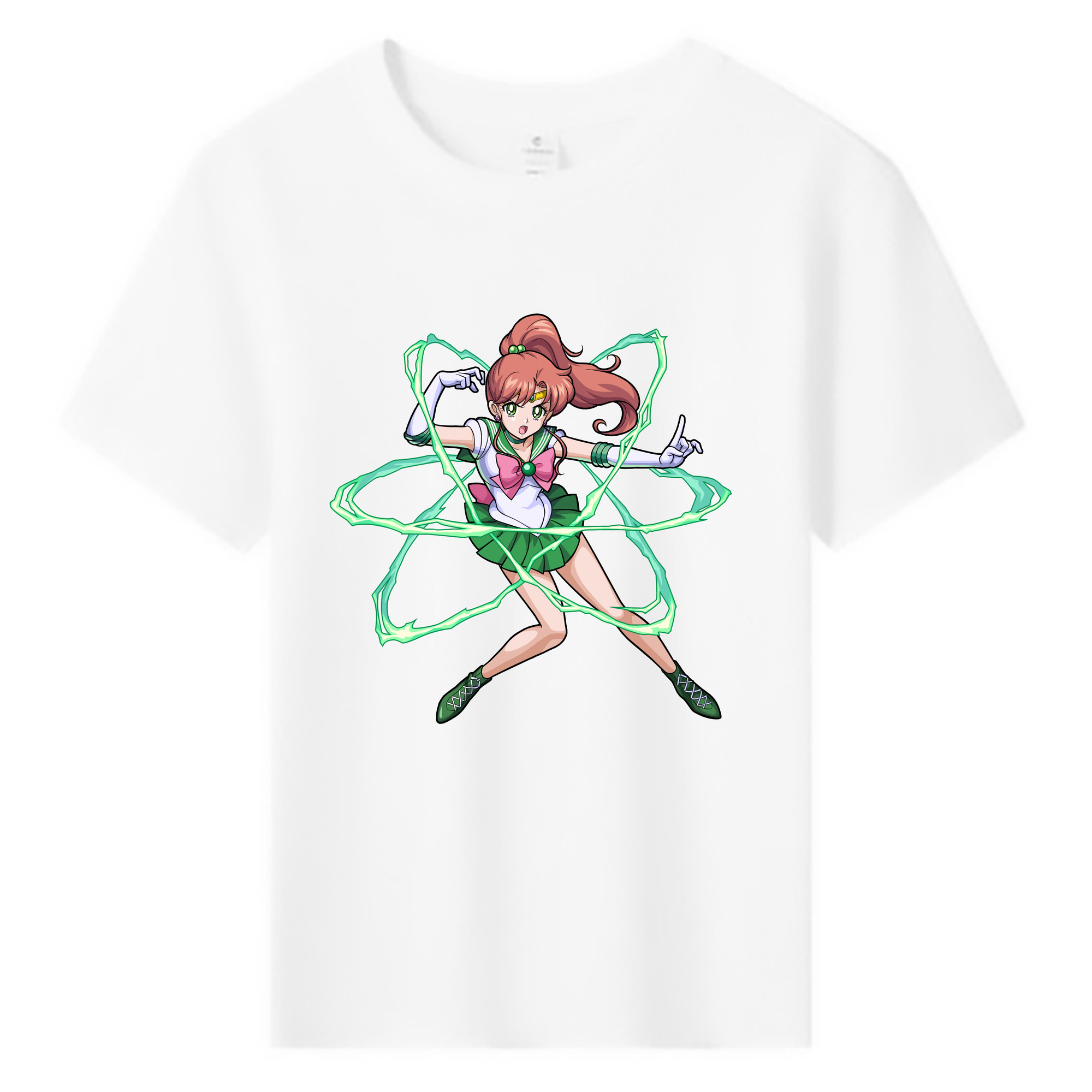 （画像用） 美少女戦士セーラームーン 木野 まこと きの まこと Sailor Moon Kino Makoto （セーラージュピター；Sailor Jupiter） 綿100％キッズTシャツ（フロントプリント）