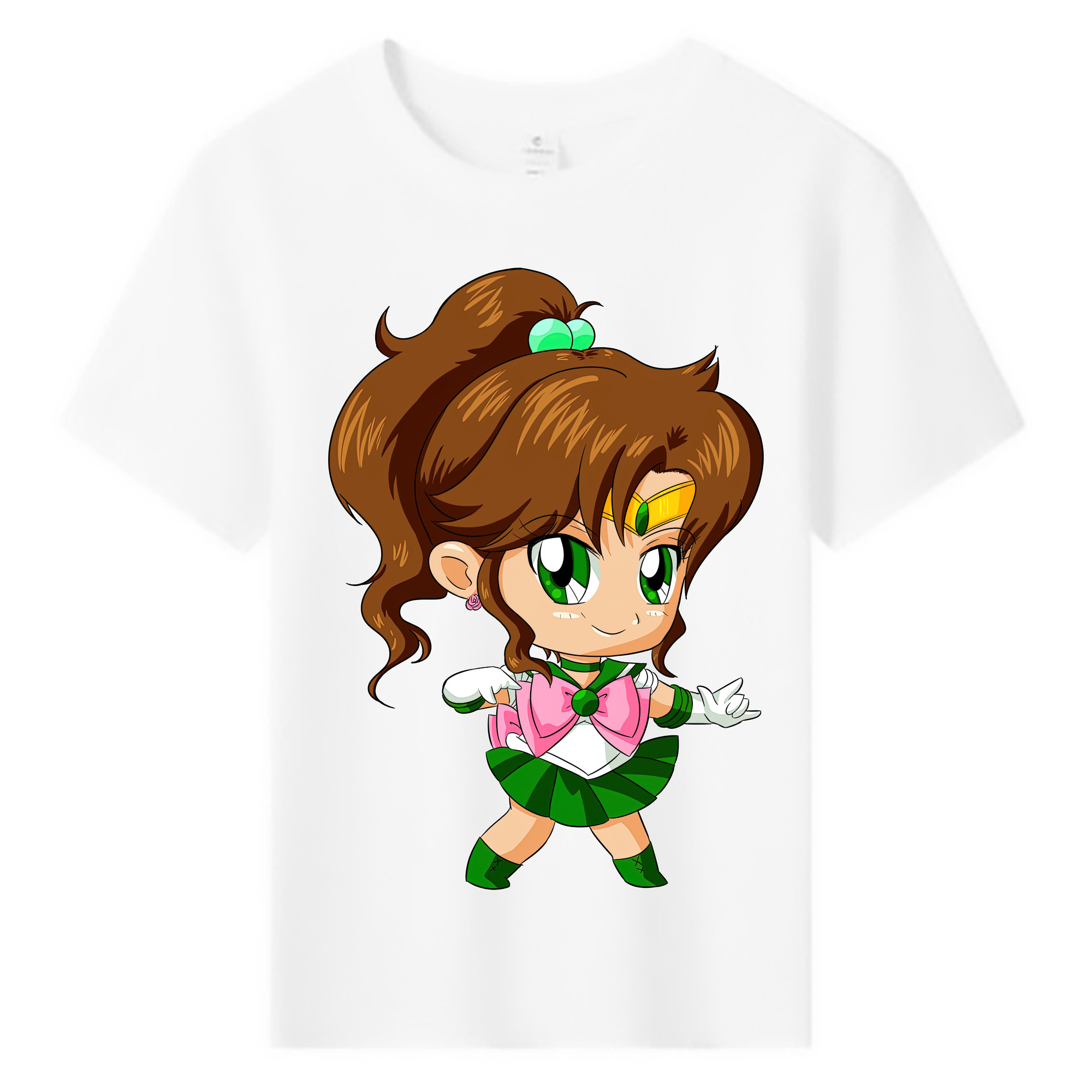 （画像用） 美少女戦士セーラームーン 木野 まこと きの まこと Sailor Moon Kino Makoto （セーラージュピター；Sailor Jupiter） 綿100％キッズTシャツ（フロントプリント）