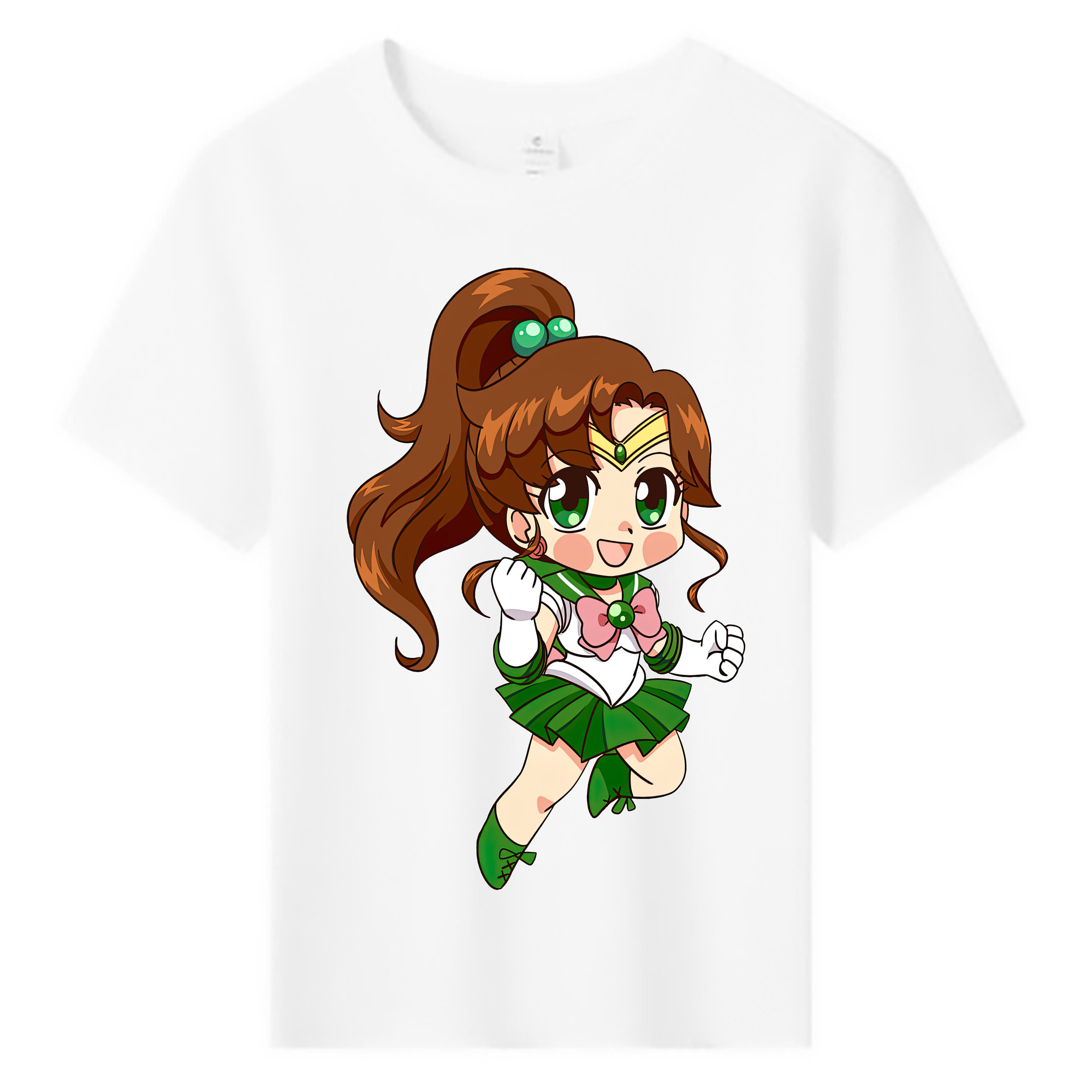 （画像用） 美少女戦士セーラームーン 木野 まこと きの まこと Sailor Moon Kino Makoto （セーラージュピター；Sailor Jupiter） 綿100％キッズTシャツ（フロントプリント）