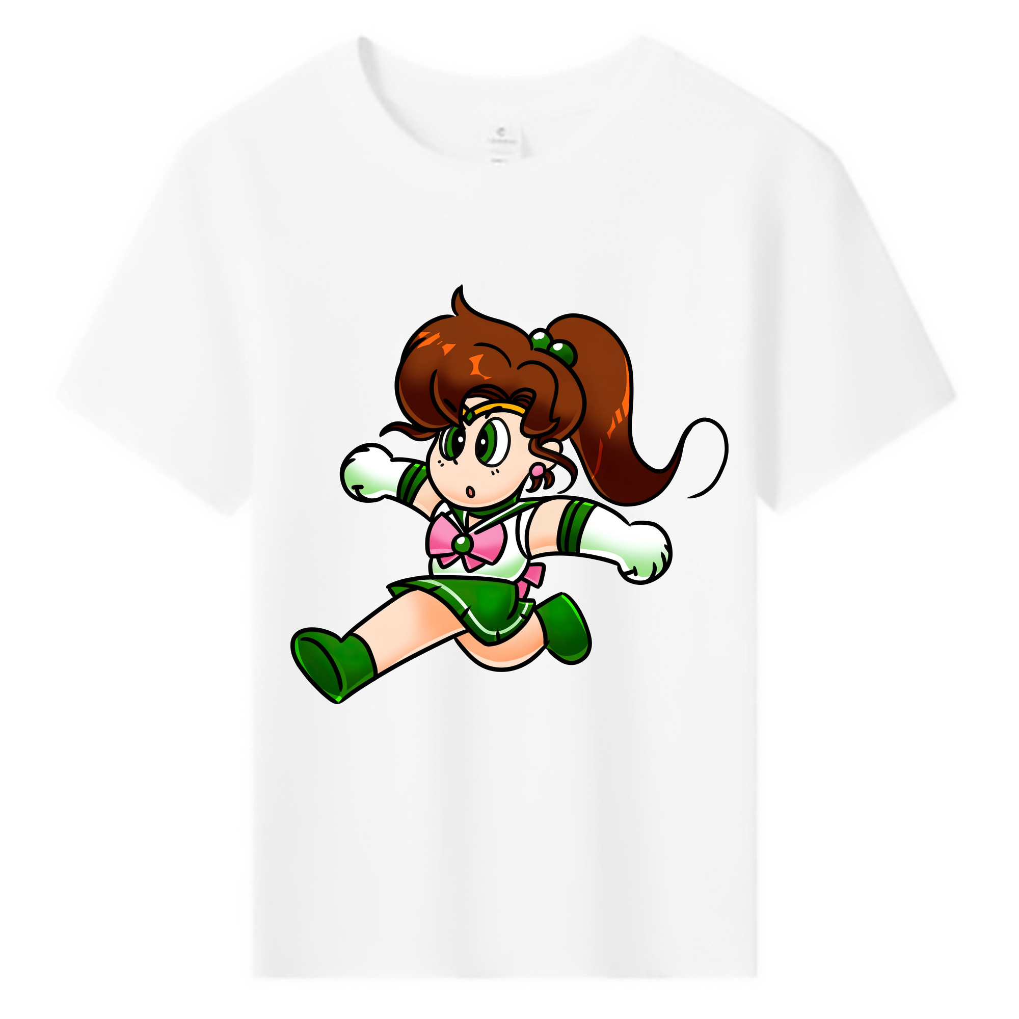 （画像用） 美少女戦士セーラームーン 木野 まこと きの まこと Sailor Moon Kino Makoto （セーラージュピター；Sailor Jupiter） 綿100％キッズTシャツ（フロントプリント）