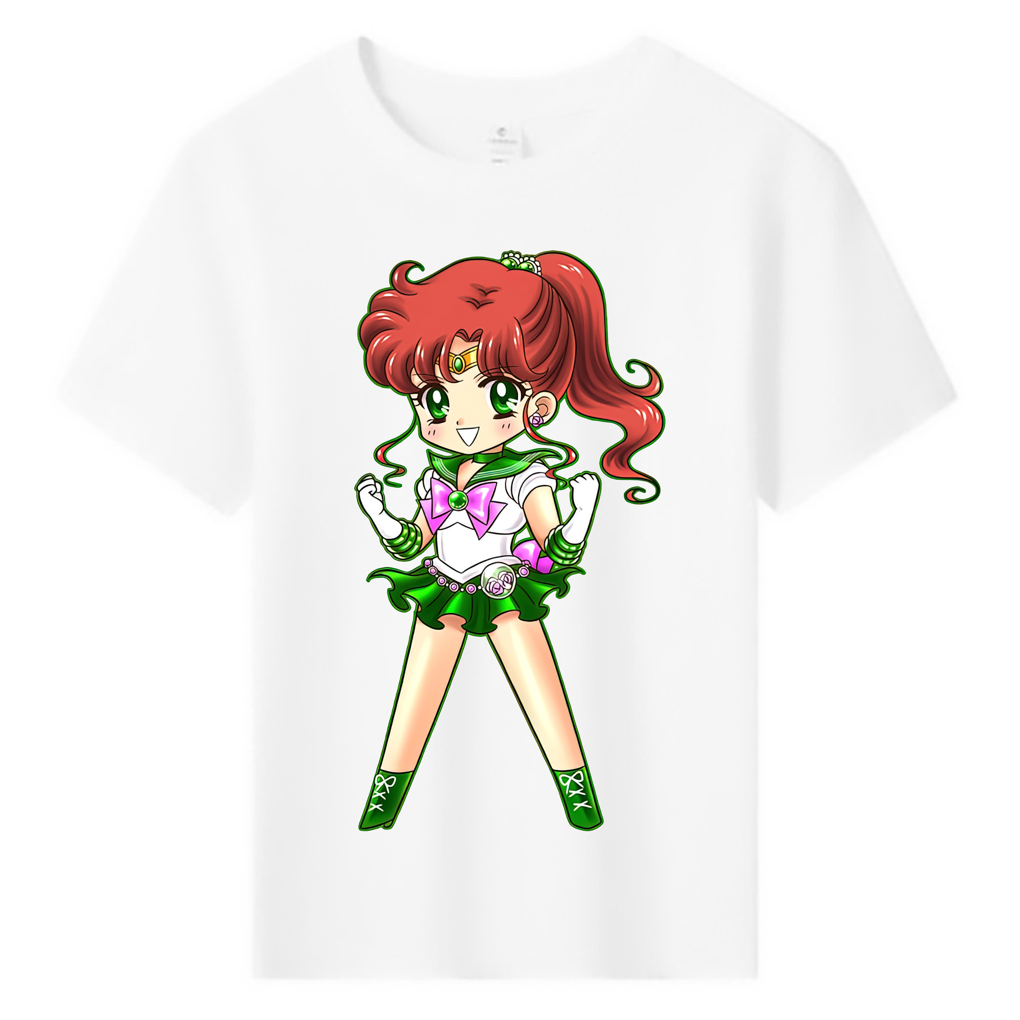 （画像用） 美少女戦士セーラームーン 木野 まこと きの まこと Sailor Moon Kino Makoto （セーラージュピター；Sailor Jupiter） 綿100％キッズTシャツ（フロントプリント）