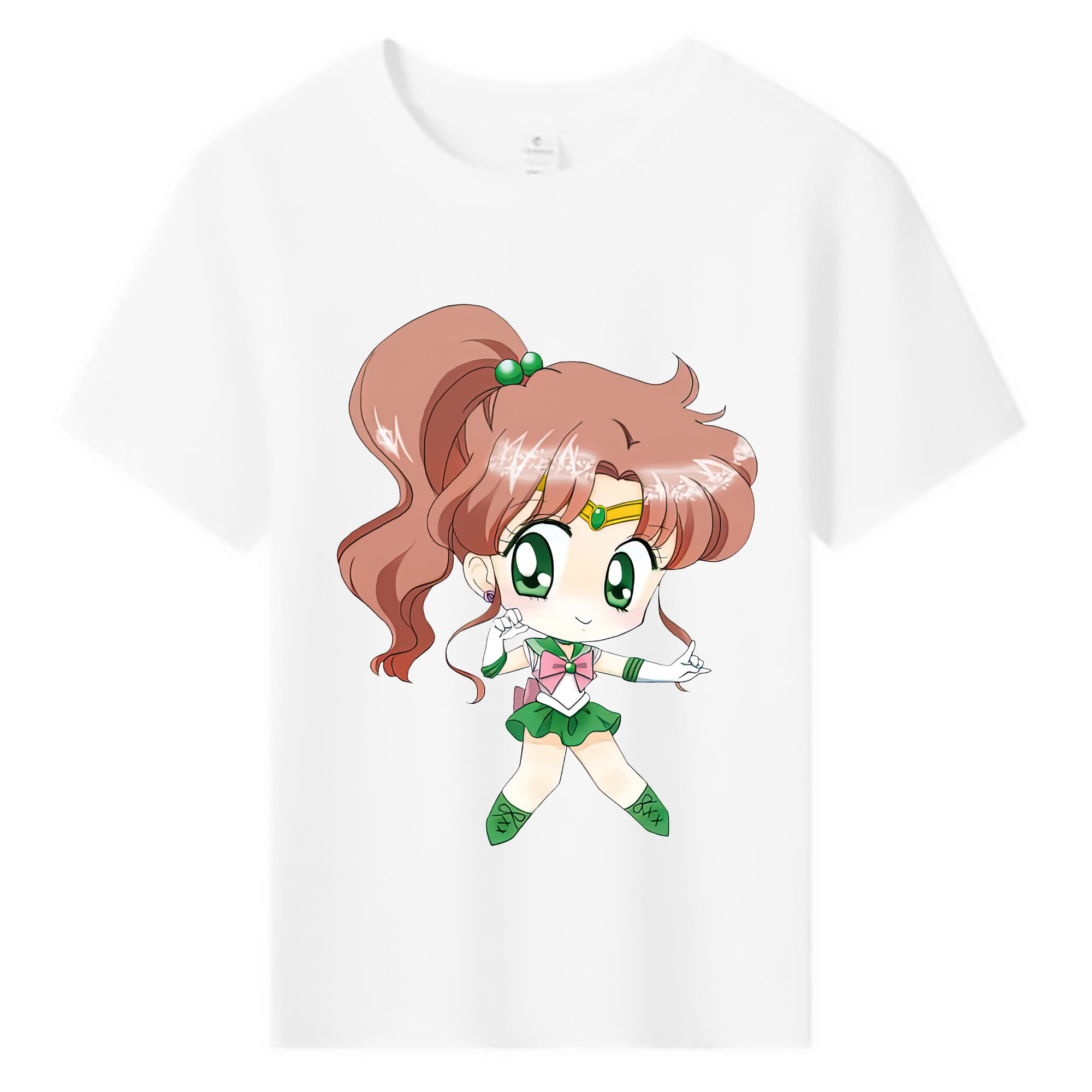 （画像用） 美少女戦士セーラームーン 木野 まこと きの まこと Sailor Moon Kino Makoto （セーラージュピター；Sailor Jupiter） 綿100％キッズTシャツ（フロントプリント）