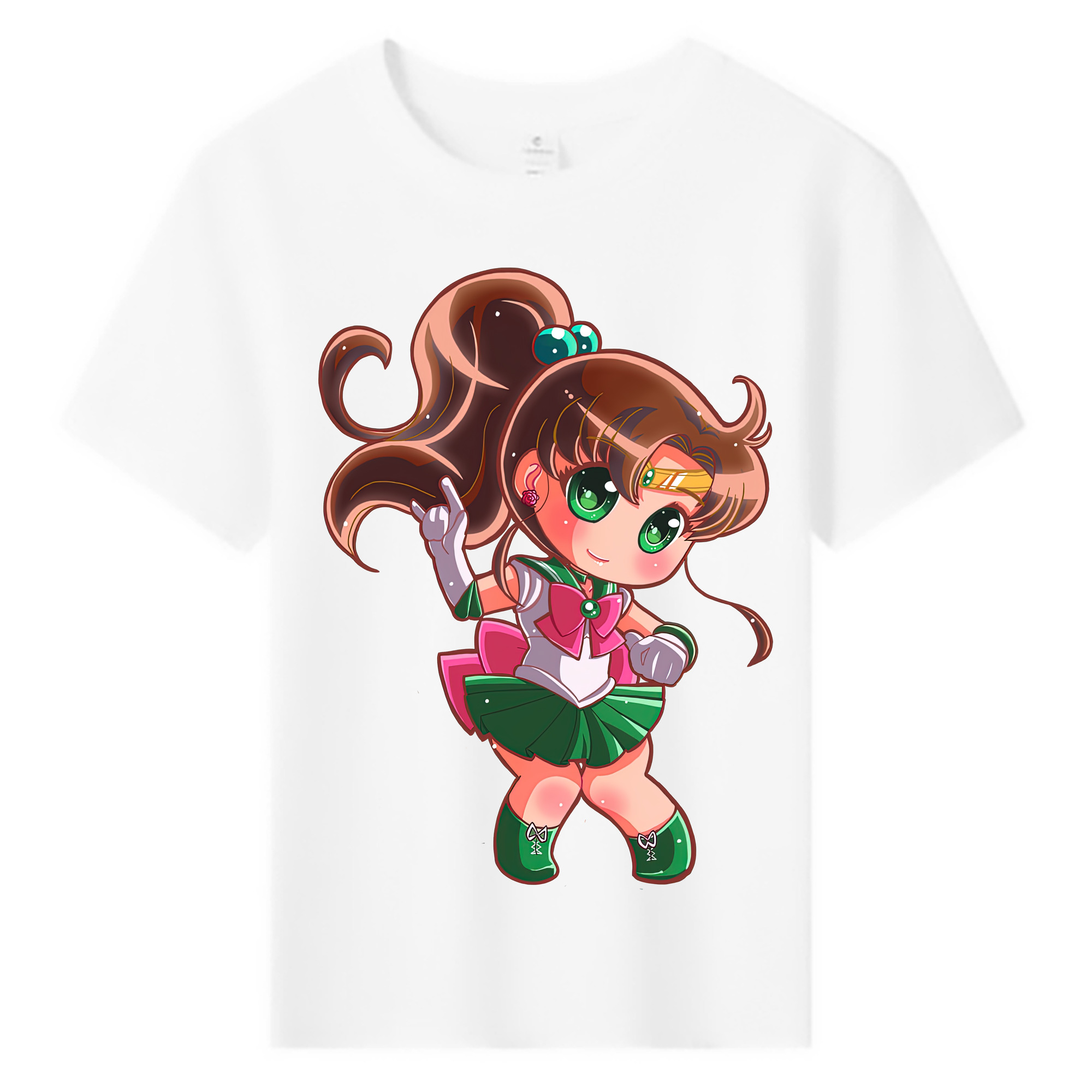（画像用） 美少女戦士セーラームーン 木野 まこと きの まこと Sailor Moon Kino Makoto （セーラージュピター；Sailor Jupiter） 綿100％キッズTシャツ（フロントプリント）