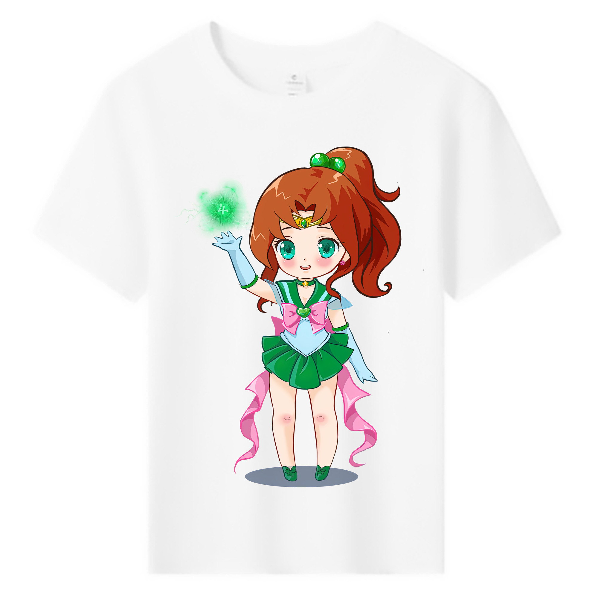 （画像用） 美少女戦士セーラームーン 木野 まこと きの まこと Sailor Moon Kino Makoto （セーラージュピター；Sailor Jupiter） 綿100％キッズTシャツ（フロントプリント）