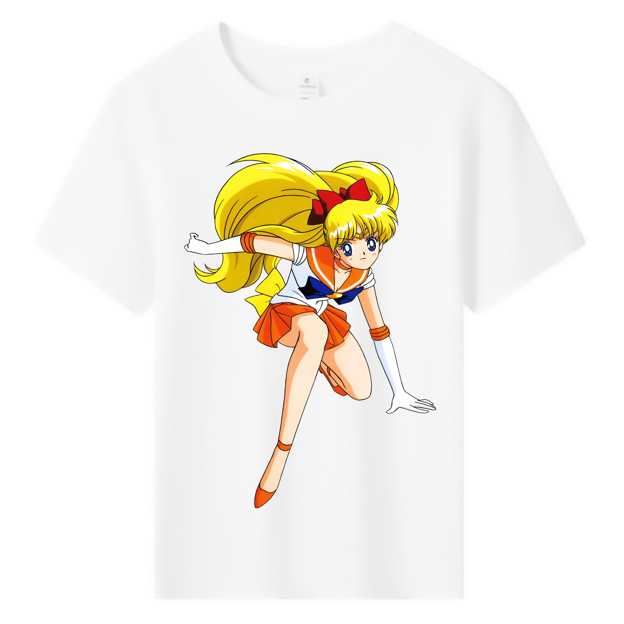 （画像用） 美少女戦士セーラームーン 愛野 美奈子 あいの みなこ Sailor Moon Aino Minako 綿100％キッズTシャツ（フロントプリント）