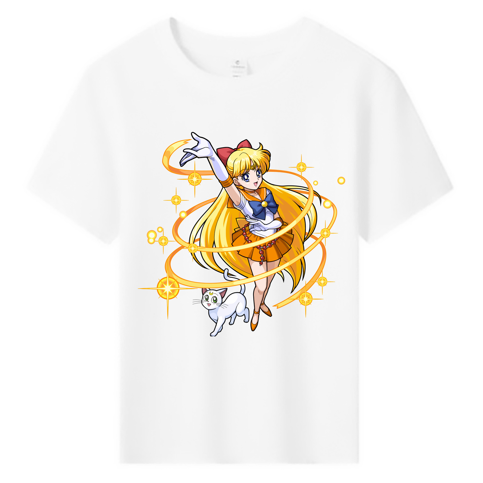 （画像用） 美少女戦士セーラームーン 愛野 美奈子 あいの みなこ Sailor Moon Aino Minako 綿100％キッズTシャツ（フロントプリント）