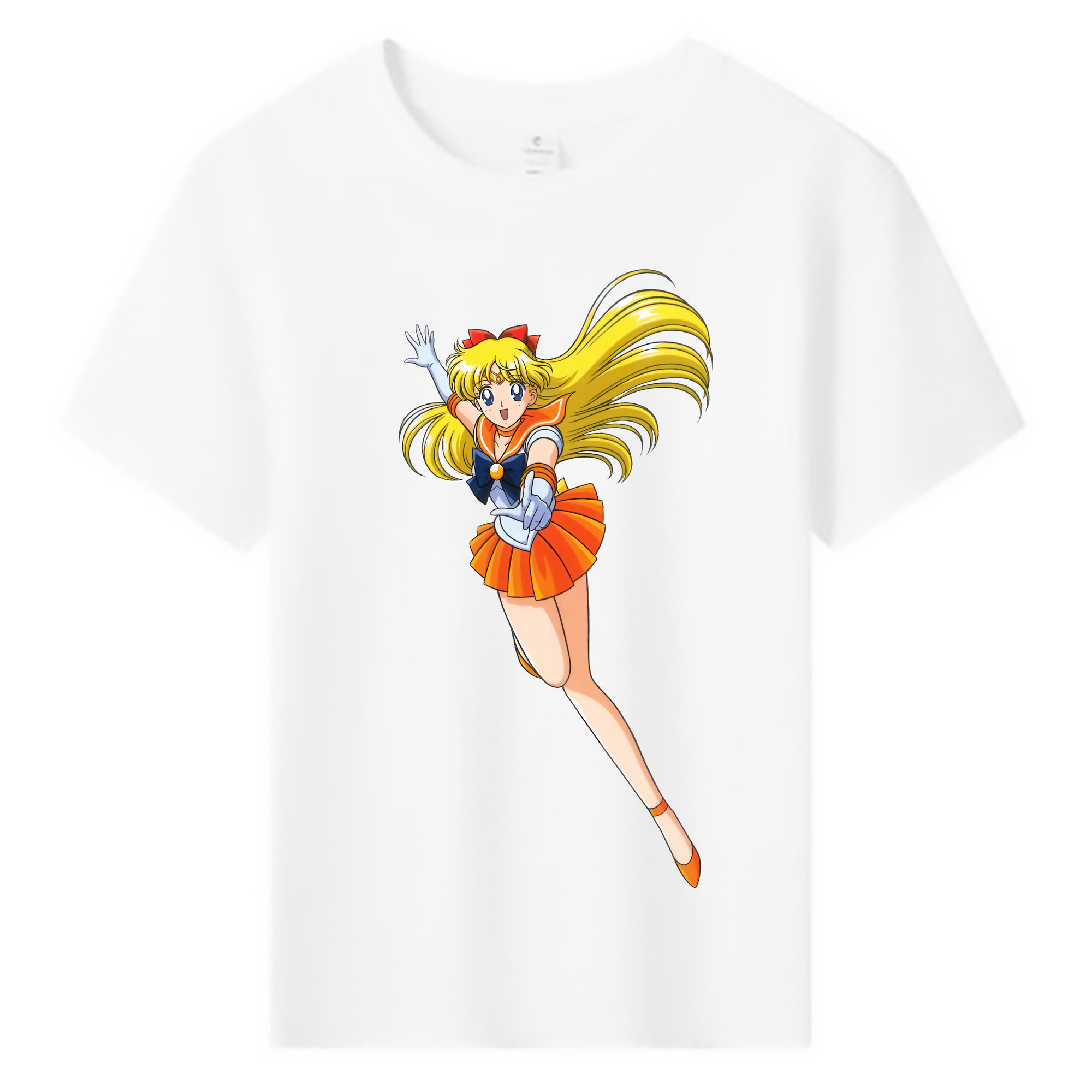 （画像用） 美少女戦士セーラームーン 愛野 美奈子 あいの みなこ Sailor Moon Aino Minako 綿100％キッズTシャツ（フロントプリント）