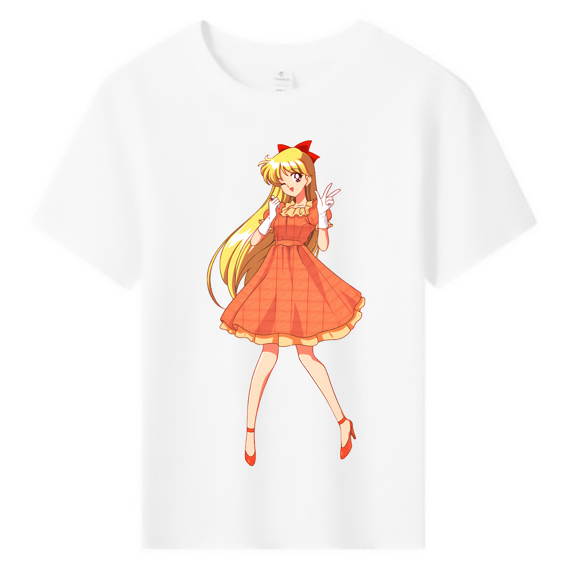 （画像用） 美少女戦士セーラームーン 愛野 美奈子 あいの みなこ Sailor Moon Aino Minako 綿100％キッズTシャツ（フロントプリント）