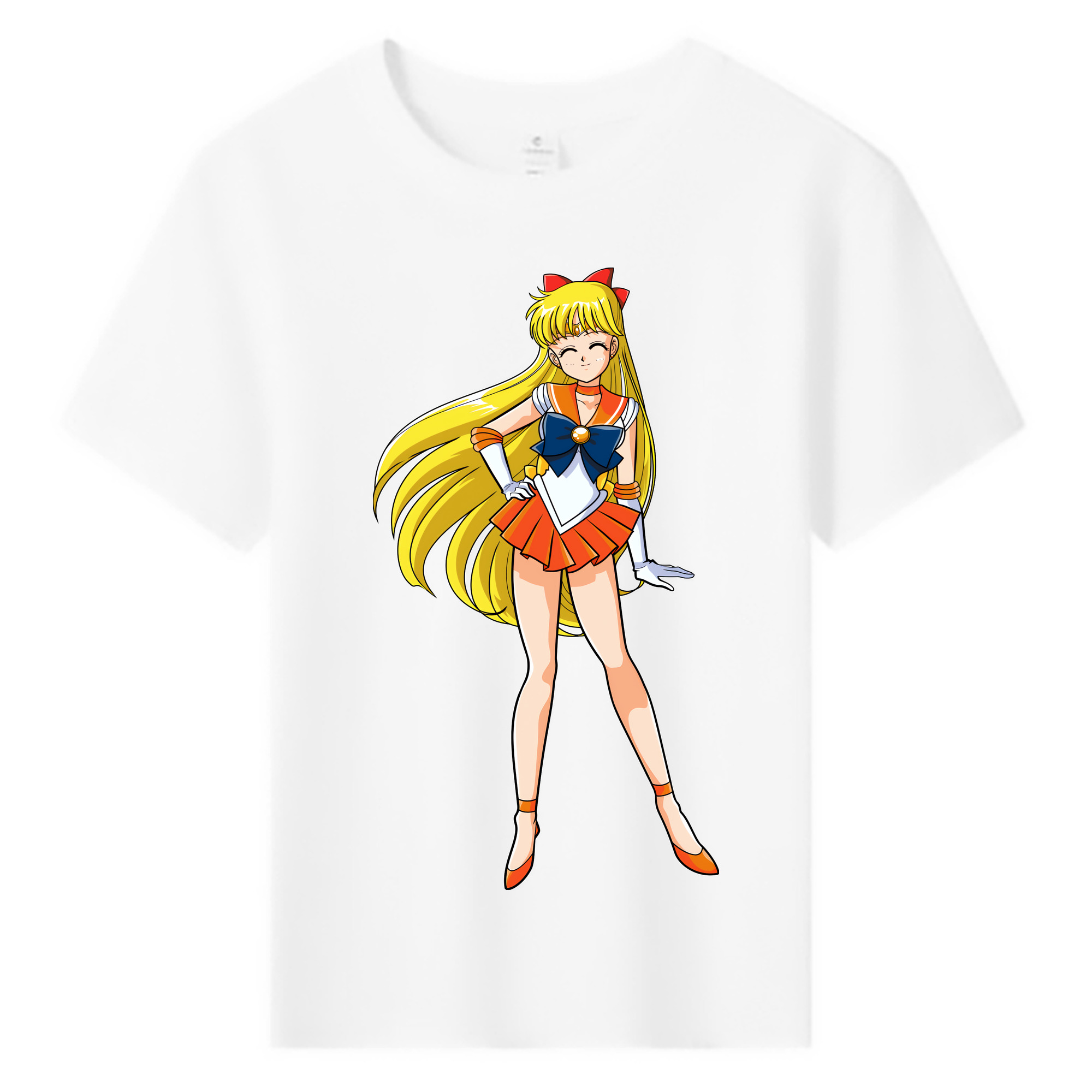 （画像用） 美少女戦士セーラームーン 愛野 美奈子 あいの みなこ Sailor Moon Aino Minako 綿100％キッズTシャツ（フロントプリント）
