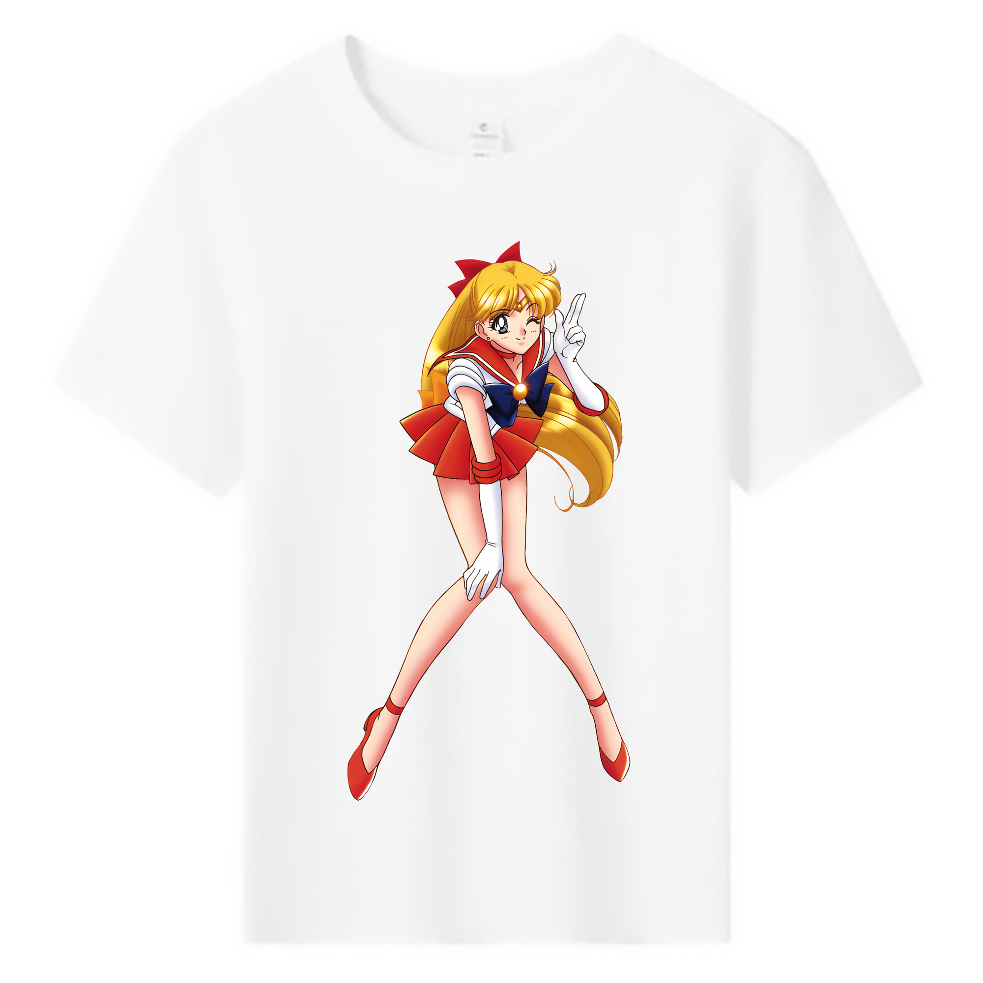 （画像用） 美少女戦士セーラームーン 愛野 美奈子 あいの みなこ Sailor Moon Aino Minako 綿100％キッズTシャツ（フロントプリント）