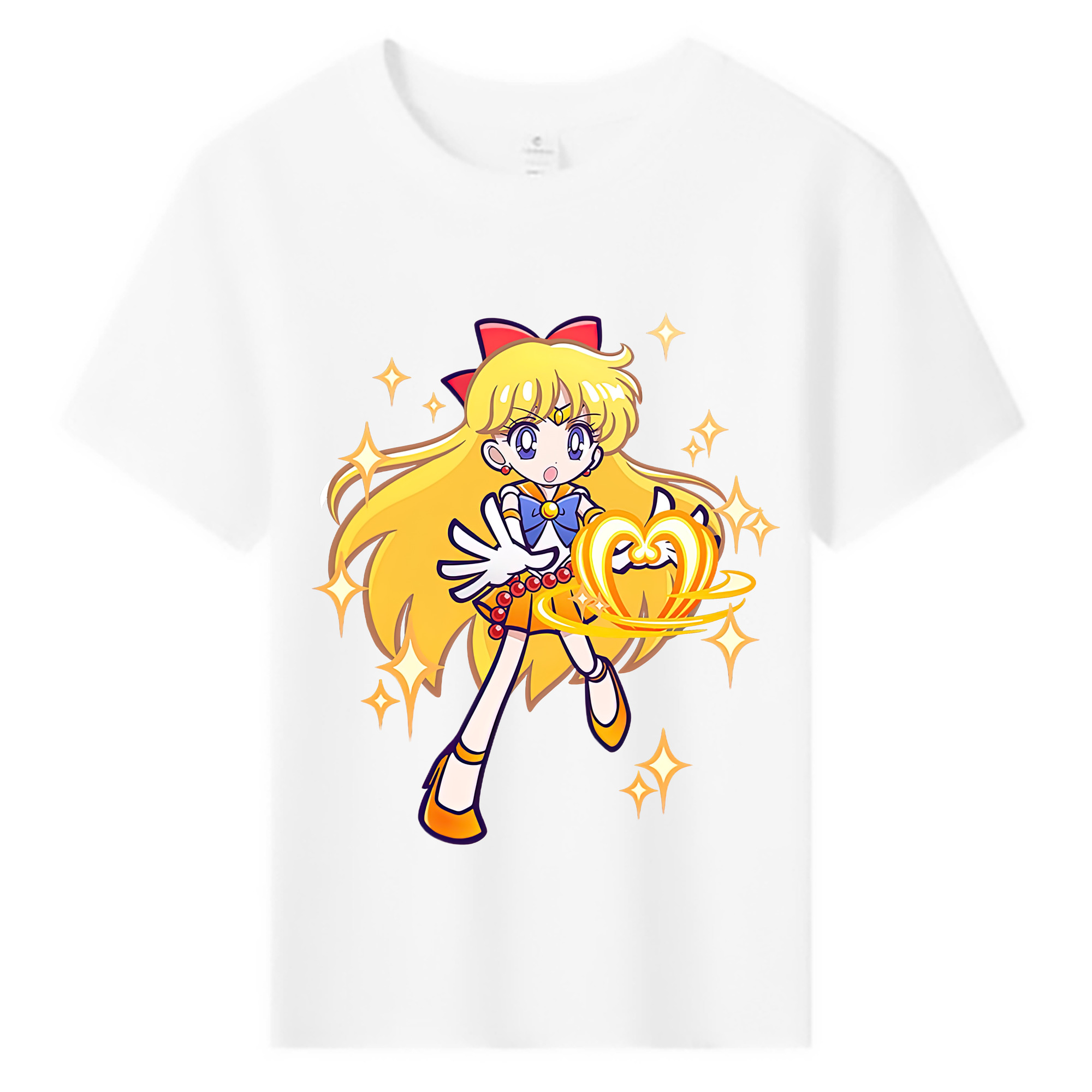 （画像用） 美少女戦士セーラームーン 愛野 美奈子 あいの みなこ Sailor Moon Aino Minako 綿100％キッズTシャツ（フロントプリント）