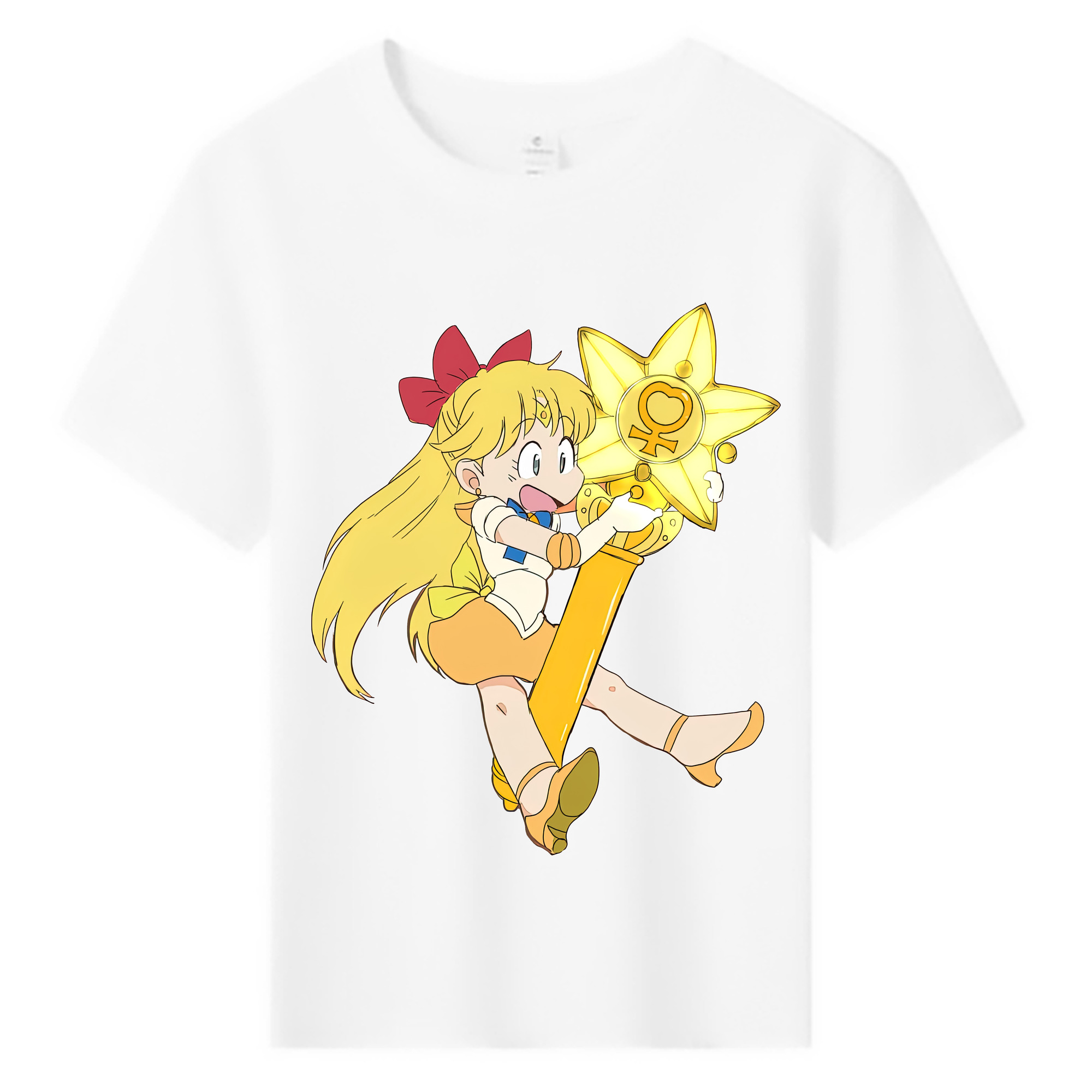 （画像用） 美少女戦士セーラームーン 愛野 美奈子 あいの みなこ Sailor Moon Aino Minako 綿100％キッズTシャツ（フロントプリント）