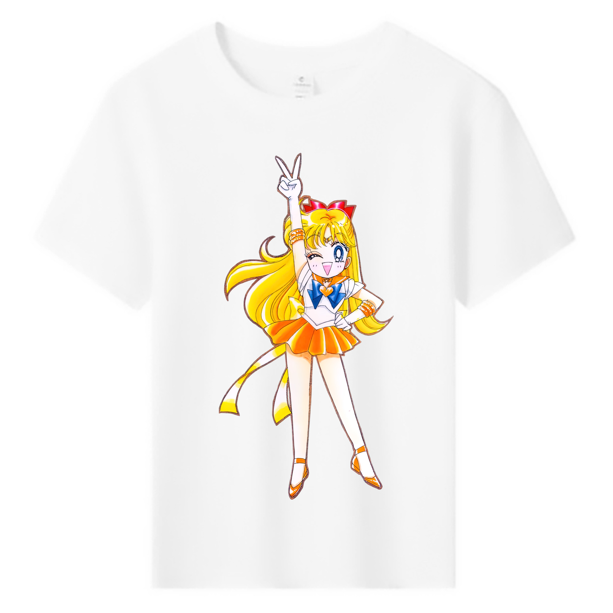 （画像用） 美少女戦士セーラームーン 愛野 美奈子 あいの みなこ Sailor Moon Aino Minako 綿100％キッズTシャツ（フロントプリント）
