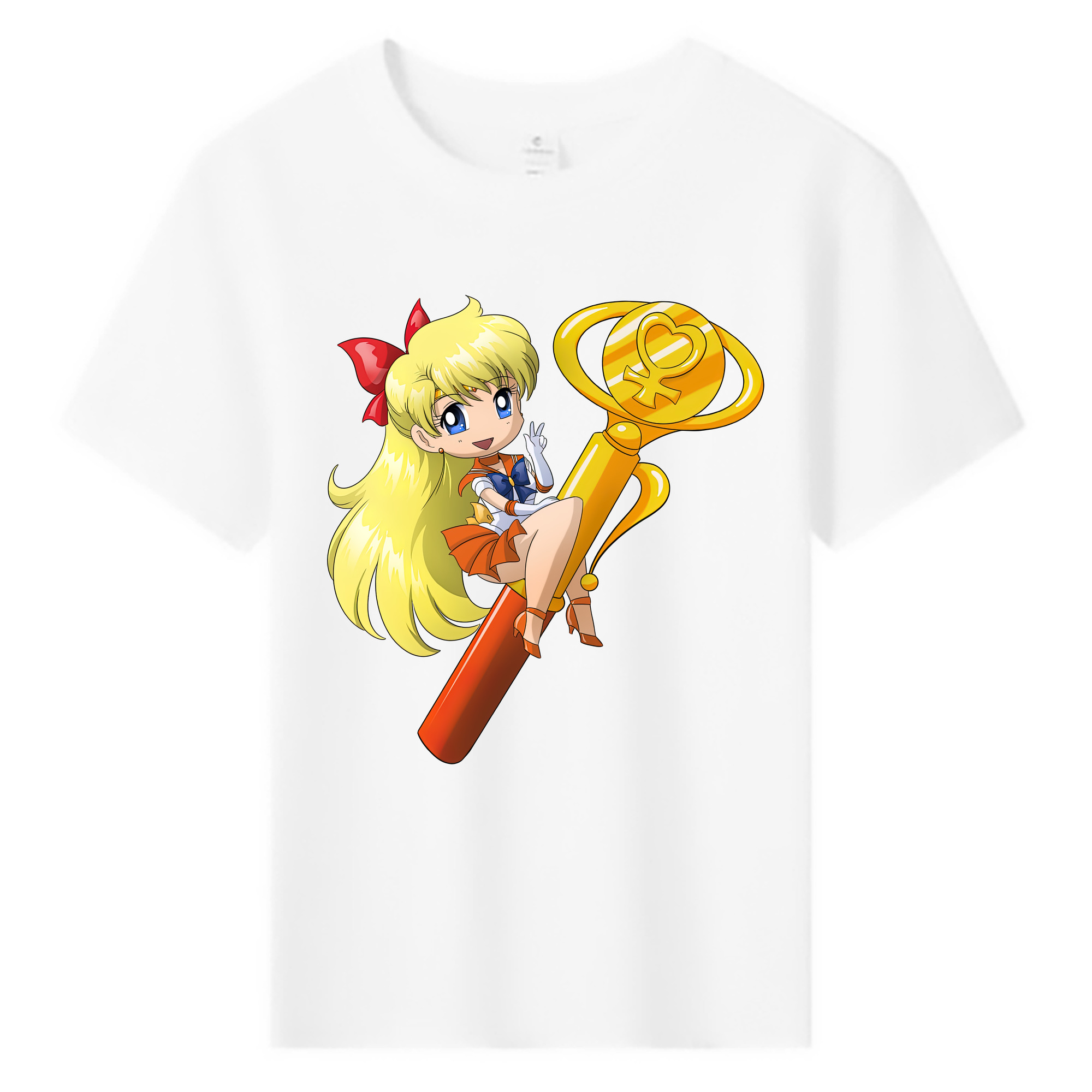 （画像用） 美少女戦士セーラームーン 愛野 美奈子 あいの みなこ Sailor Moon Aino Minako 綿100％キッズTシャツ（フロントプリント）