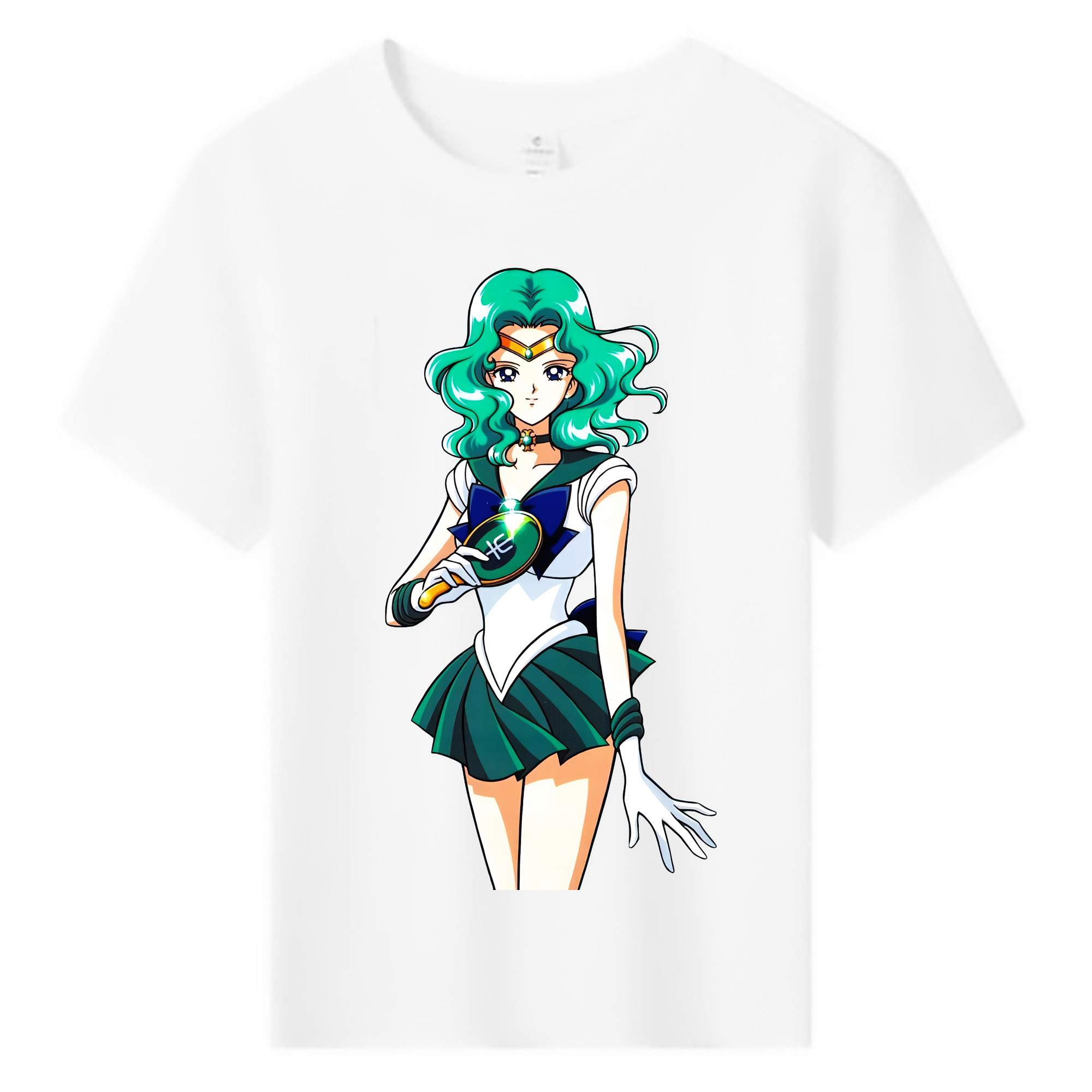 （画像用） 美少女戦士セーラームーン 海王 みちる（かいおう みちる） Sailor Moon Kaiou Michiru 綿100％キッズTシャツ（フロントプリント）