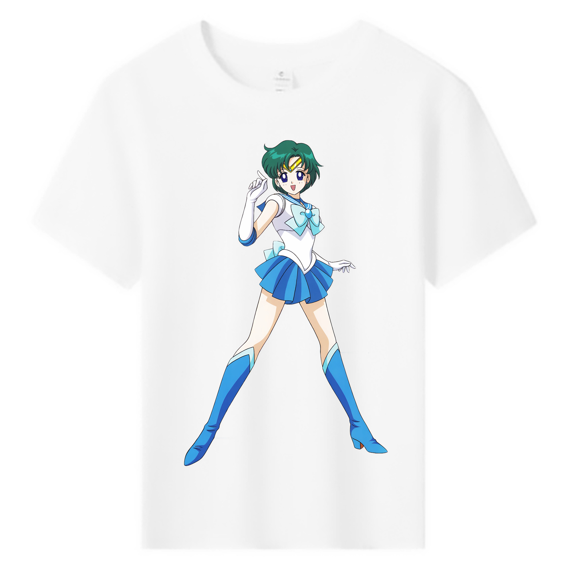 （画像用） 美少女戦士セーラームーン 海王 みちる（かいおう みちる） Sailor Moon Kaiou Michiru 綿100％キッズTシャツ（フロントプリント）