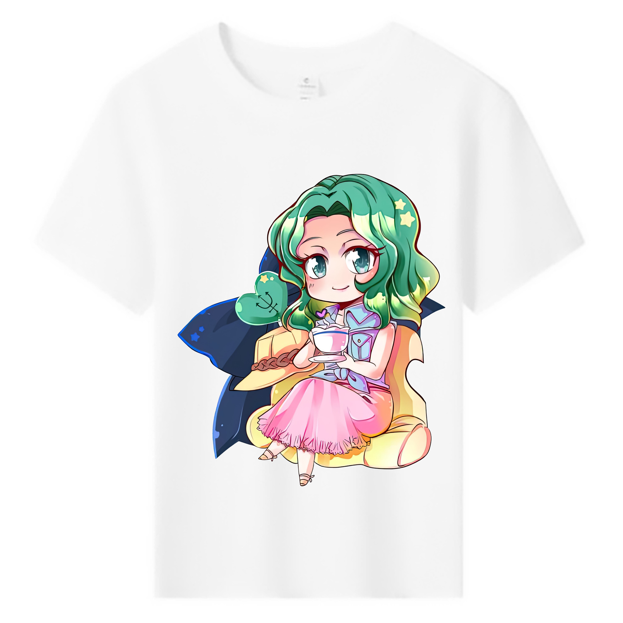 （画像用） 美少女戦士セーラームーン 海王 みちる（かいおう みちる） Sailor Moon Kaiou Michiru 綿100％キッズTシャツ（フロントプリント）