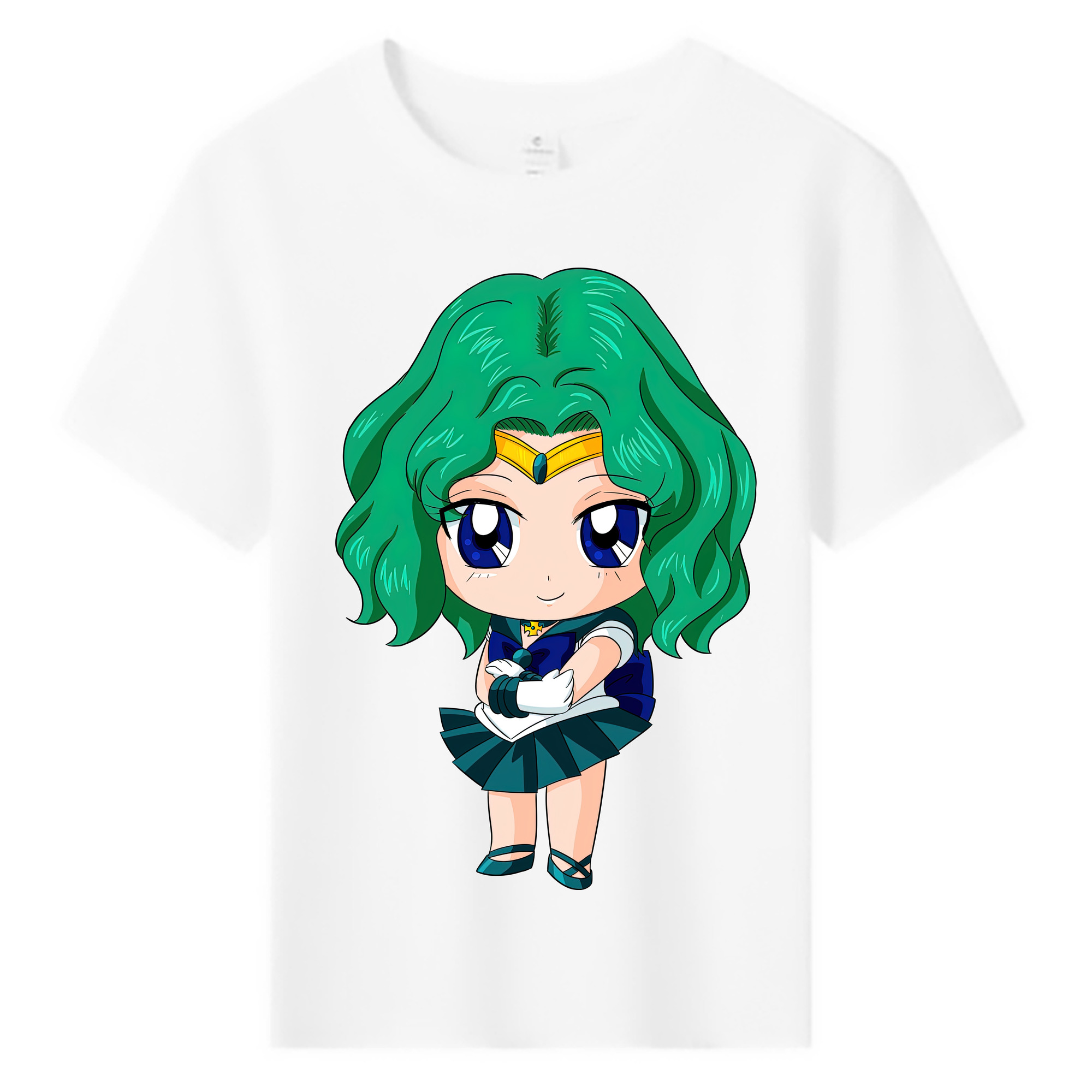 （画像用） 美少女戦士セーラームーン 海王 みちる（かいおう みちる） Sailor Moon Kaiou Michiru 綿100％キッズTシャツ（フロントプリント）