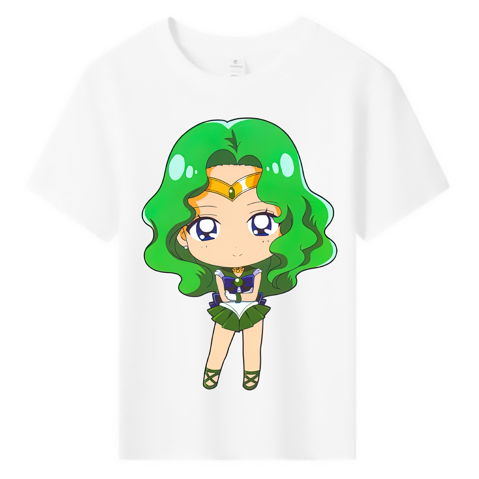 （画像用） 美少女戦士セーラームーン 海王 みちる（かいおう みちる） Sailor Moon Kaiou Michiru 綿100％キッズTシャツ（フロントプリント）