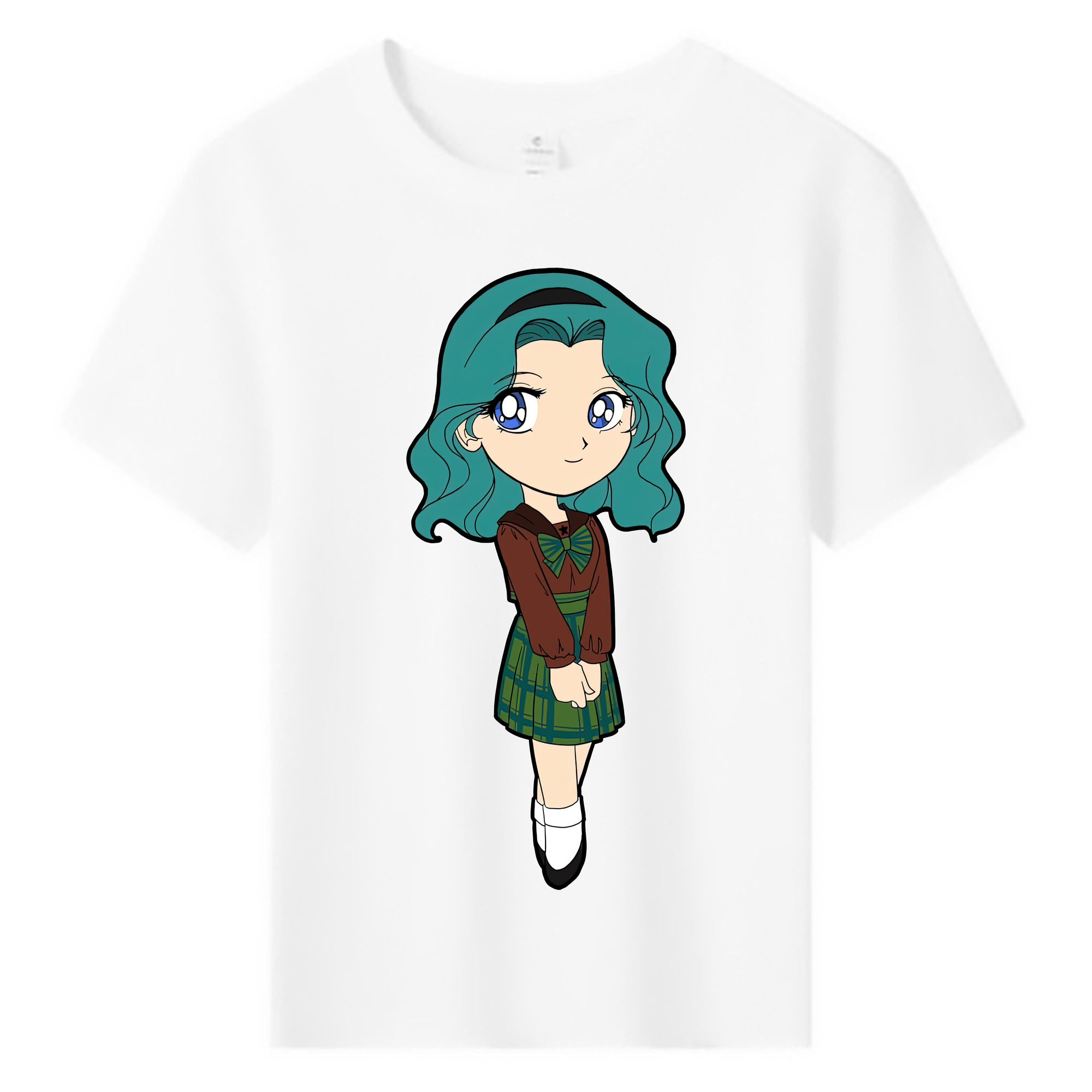 （画像用） 美少女戦士セーラームーン 海王 みちる（かいおう みちる） Sailor Moon Kaiou Michiru 綿100％キッズTシャツ（フロントプリント）