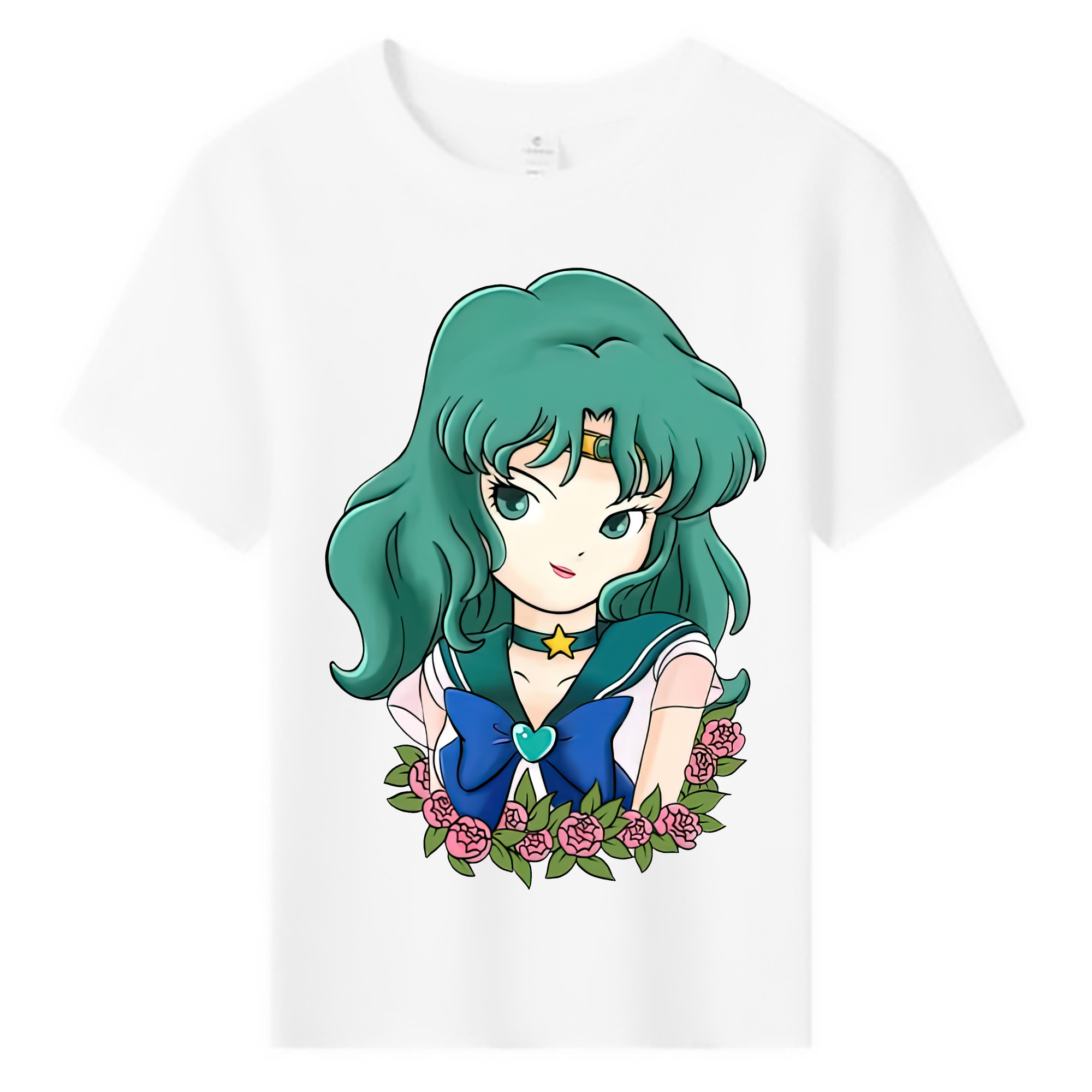 （画像用） 美少女戦士セーラームーン 海王 みちる（かいおう みちる） Sailor Moon Kaiou Michiru 綿100％キッズTシャツ（フロントプリント）