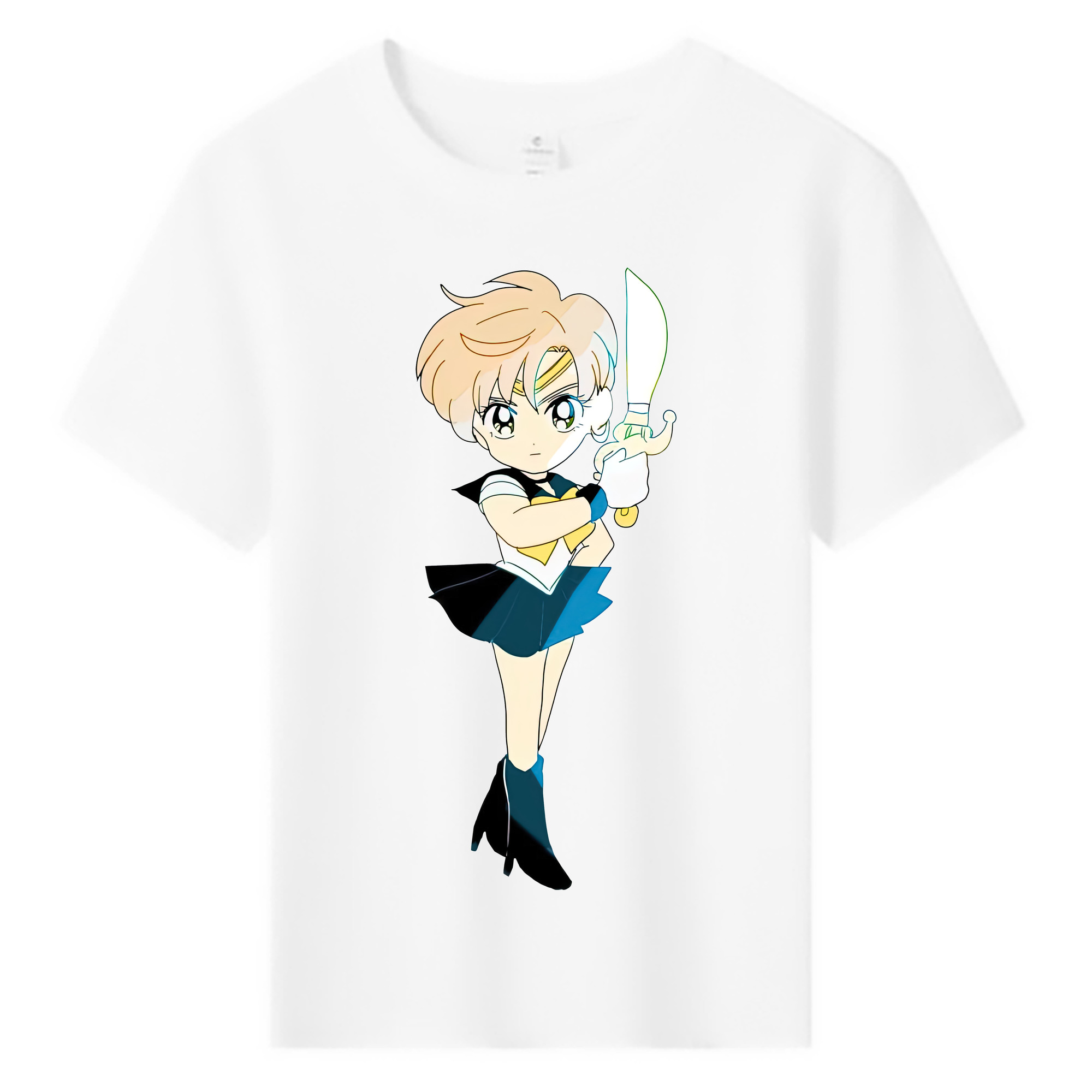 （画像用） 美少女戦士セーラームーン 天王はるか Sailor Moon Tenoh Haruka 綿100％キッズTシャツ（フロントプリント）