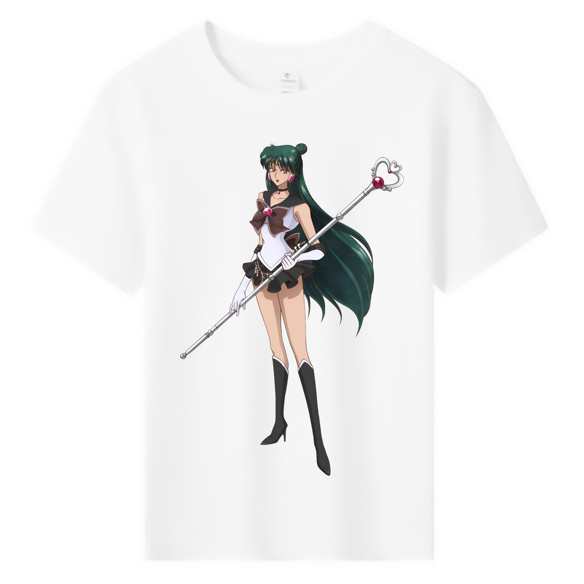 （画像用） 美少女戦士セーラームーン 冥王せつな Sailor Moon Meiou Setsuna 綿100％キッズTシャツ（フロントプリント）
