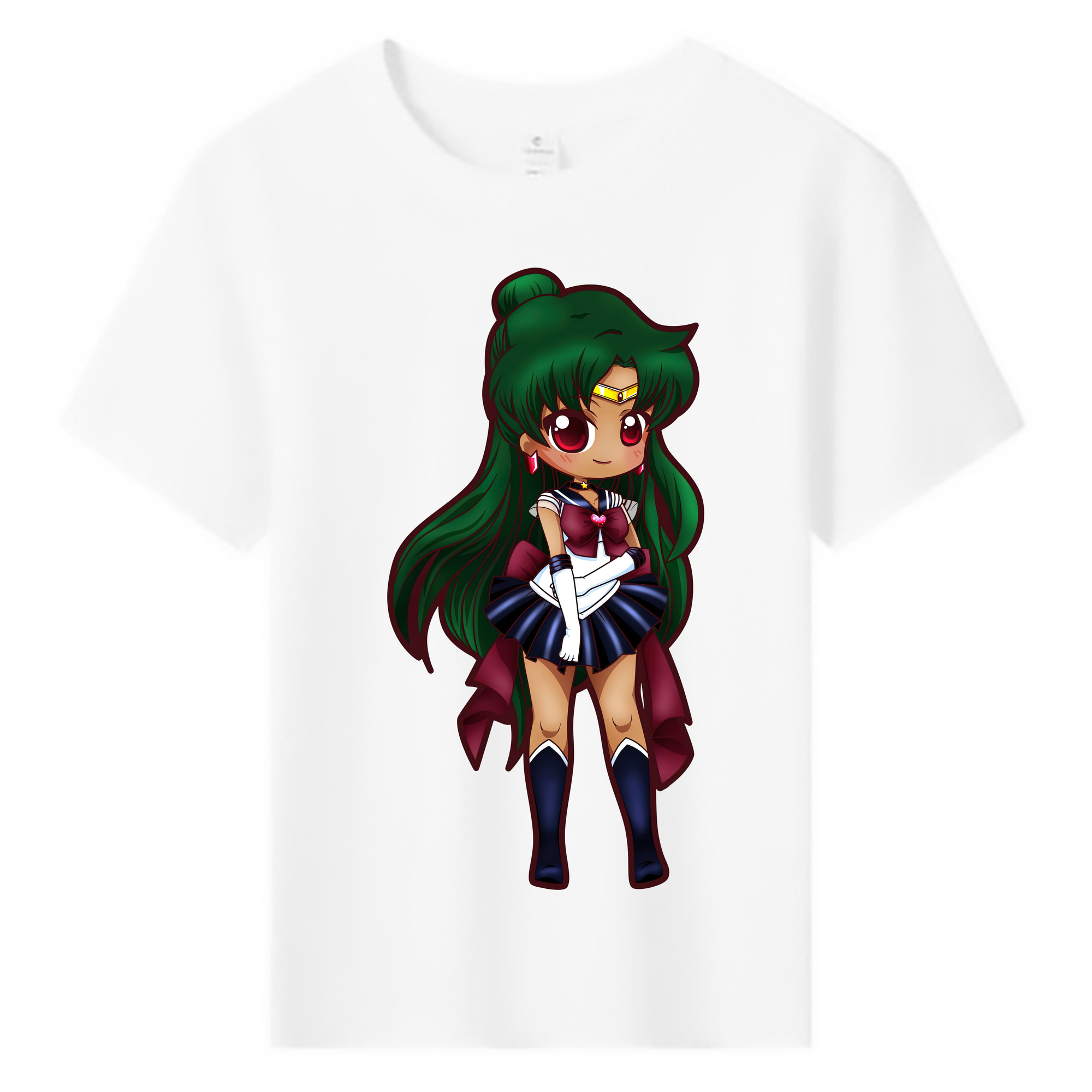 （画像用） 美少女戦士セーラームーン 冥王せつな Sailor Moon Meiou Setsuna 綿100％キッズTシャツ（フロントプリント）