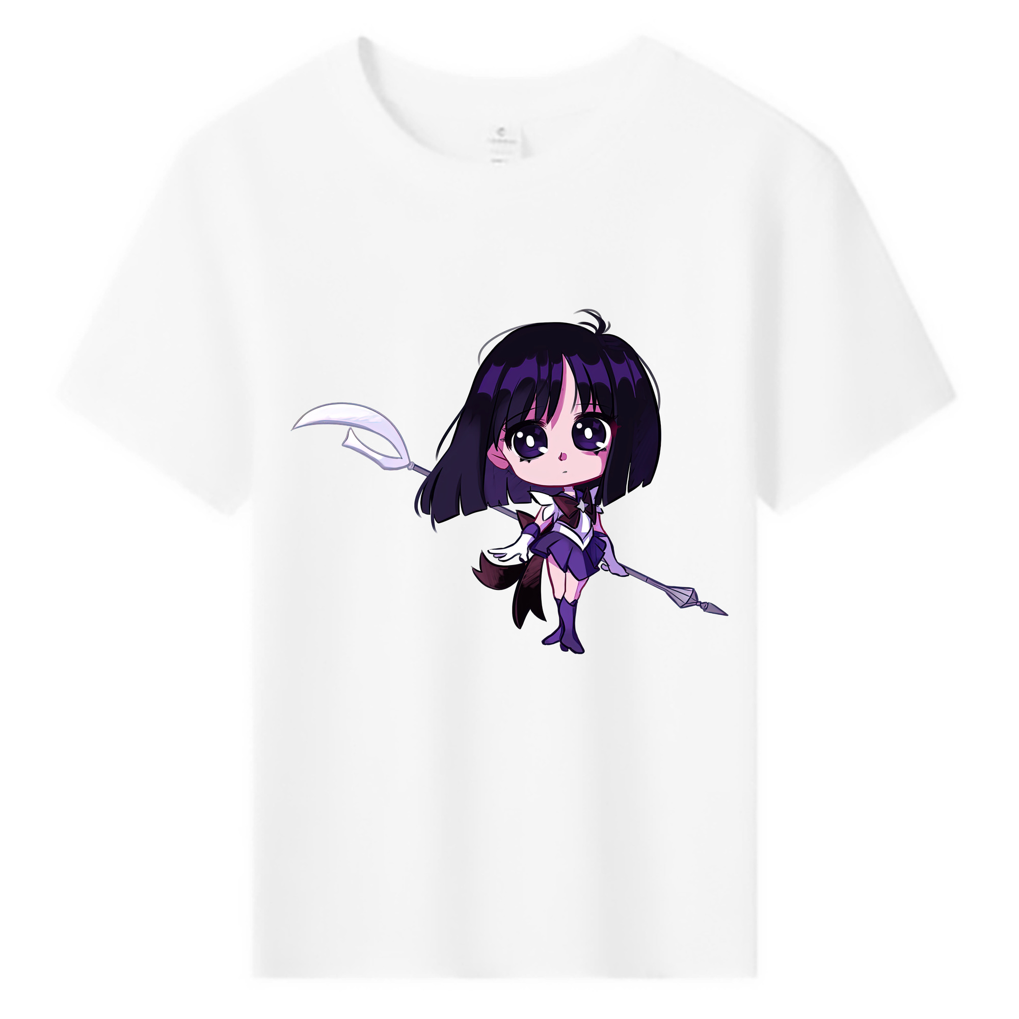 （画像用） 美少女戦士セーラームーン 土萠ほたる Sailor Moon Tomoe Hotaru （セーラーサターン；Sailor Saturn） 綿100％キッズTシャツ（フロントプリント）