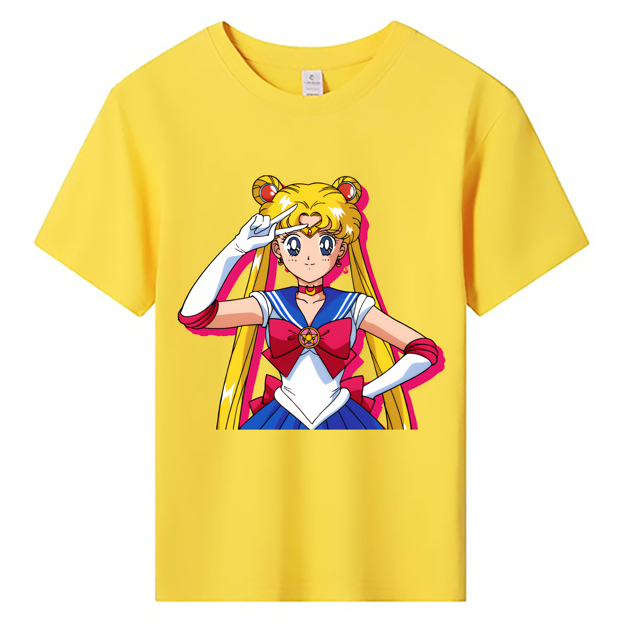 （画像用） 美少女戦士セーラームーン 月野 うさぎ つきの うさぎ Sailor Moon Tsukino Usagi 綿100％キッズTシャツ（フロントプリント）